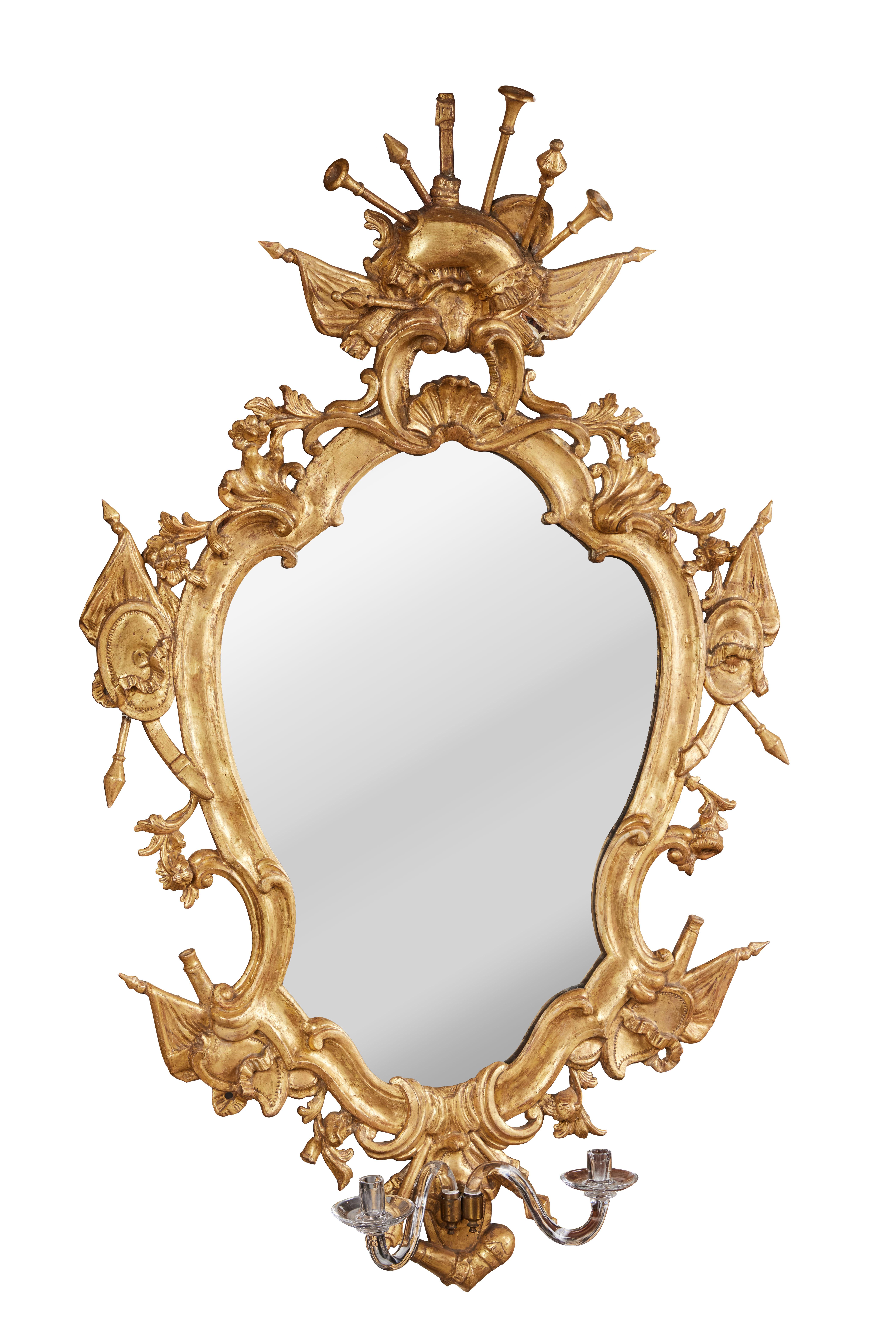 Auergewhnliches Paar Girandole-Spiegel aus dem 18. Jahrhundert (Kristall) im Angebot