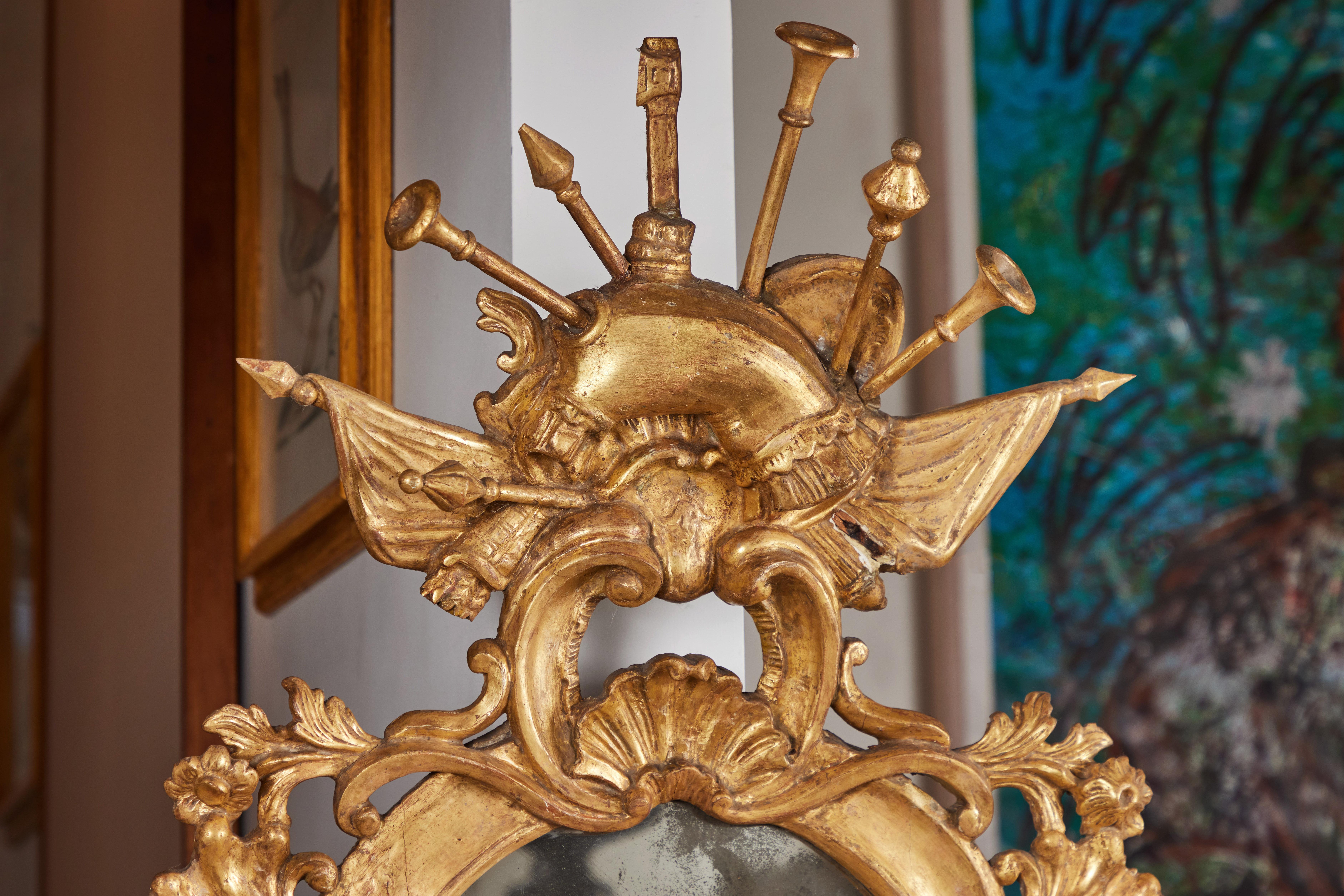 Exceptional Pair of 18th Century Girandole Mirrors For Sale 2