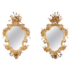 Exceptional Pair of 18th Century Girandole Mirrors