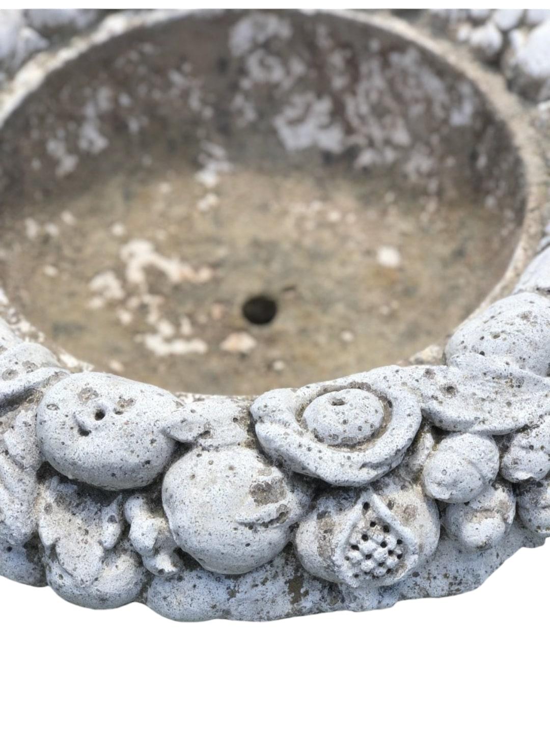 Mid-20th Century Exceptional Pair of 1950s Stone Planter Vases with Decorative Faces For Sale