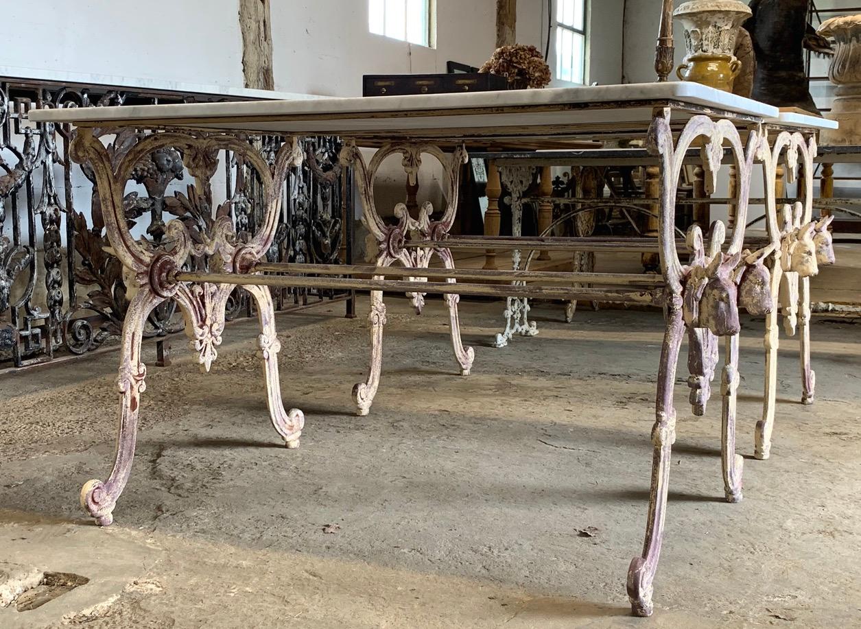 Cast Exceptional Pair Of 19th Century French Butchers Tables