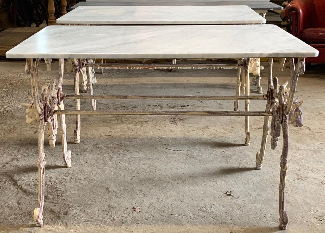 Iron Exceptional Pair Of 19th Century French Butchers Tables