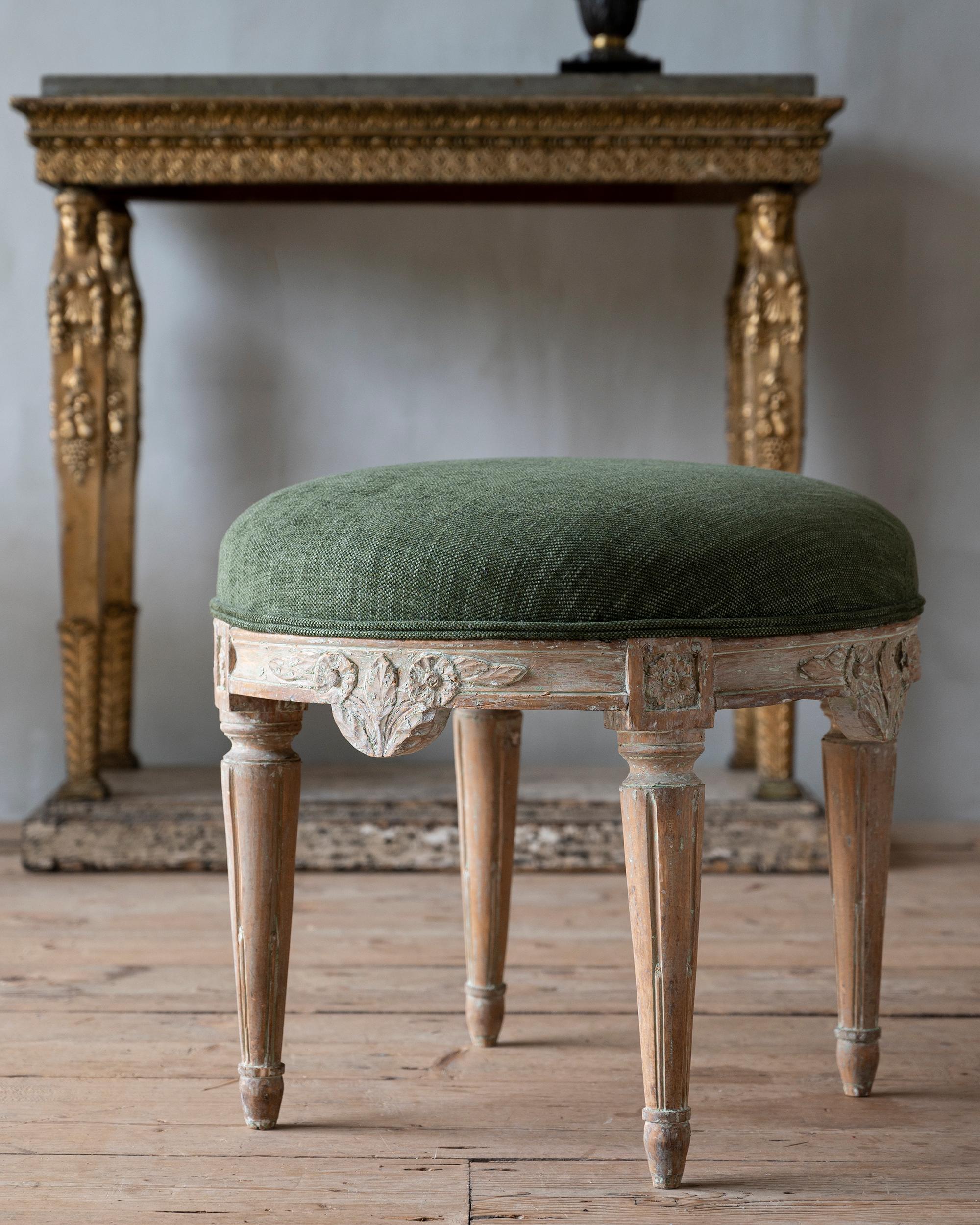 Swedish Exceptional pair of 19th Century Gustavian Stools For Sale