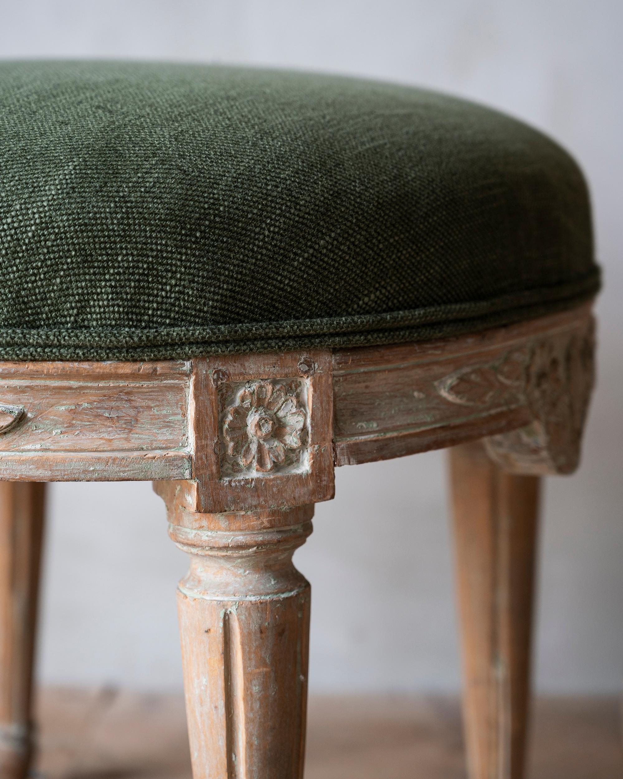 Pine Exceptional pair of 19th Century Gustavian Stools For Sale