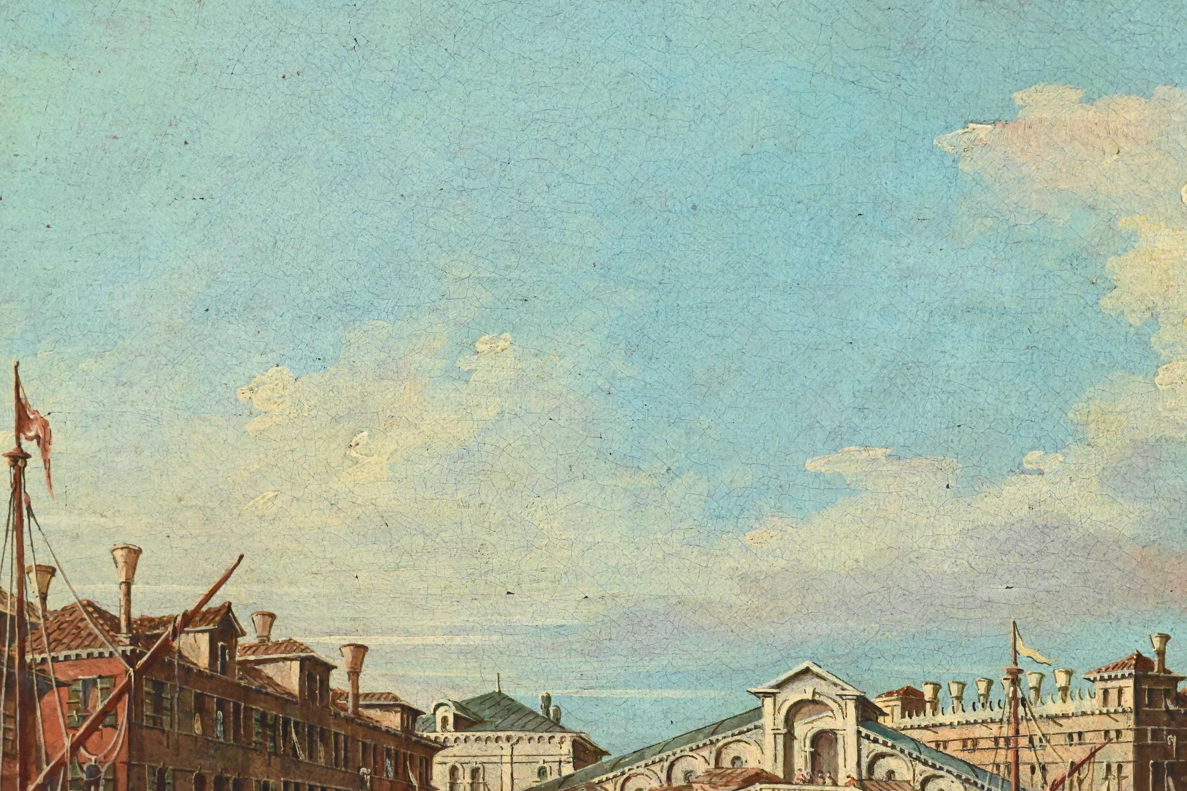 Außergewöhnliches Paar antiker venezianischer Gemälde, Öl auf Leinwand, Gemälde, Mitte des 19. Jahrhunderts  im Angebot 11