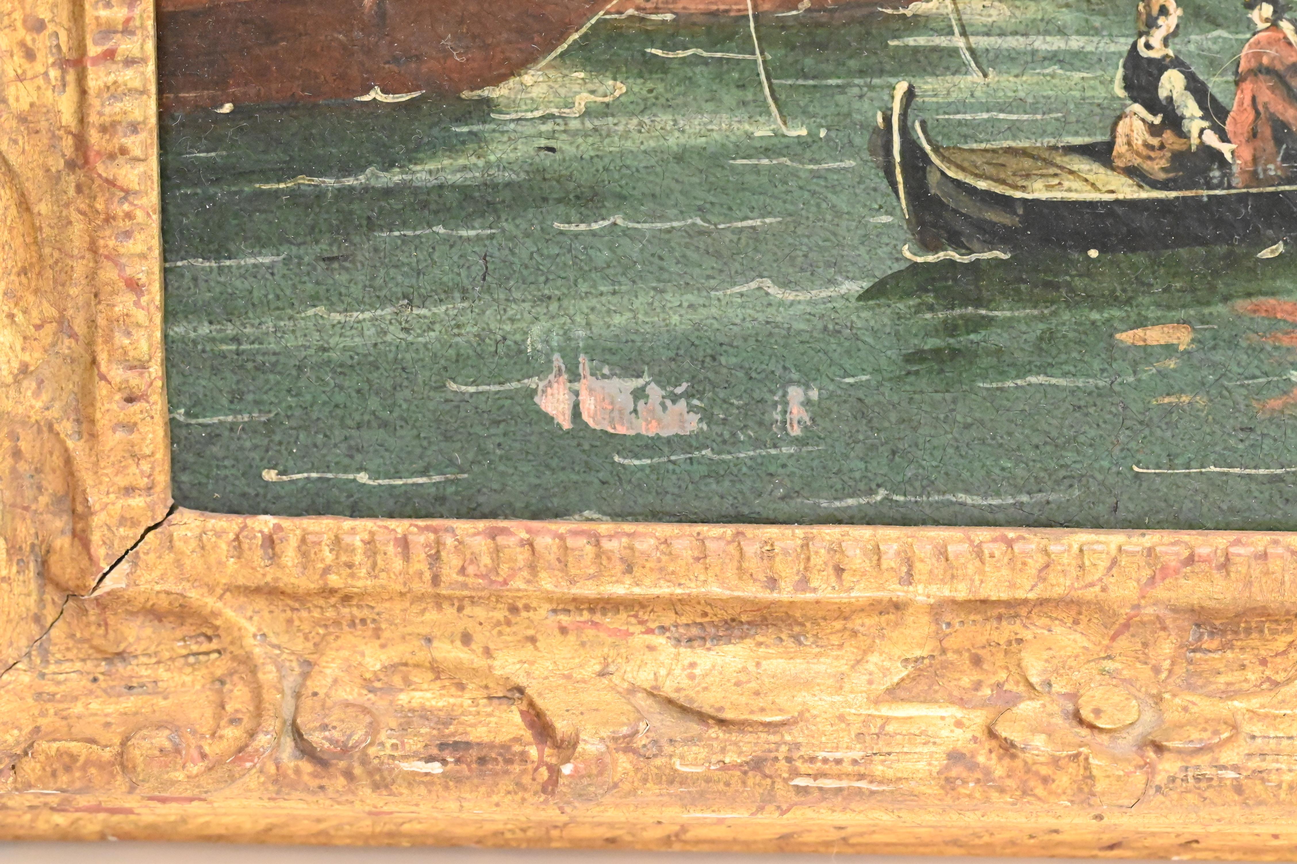 Außergewöhnliches Paar antiker venezianischer Gemälde, Öl auf Leinwand, Gemälde, Mitte des 19. Jahrhunderts  im Angebot 15