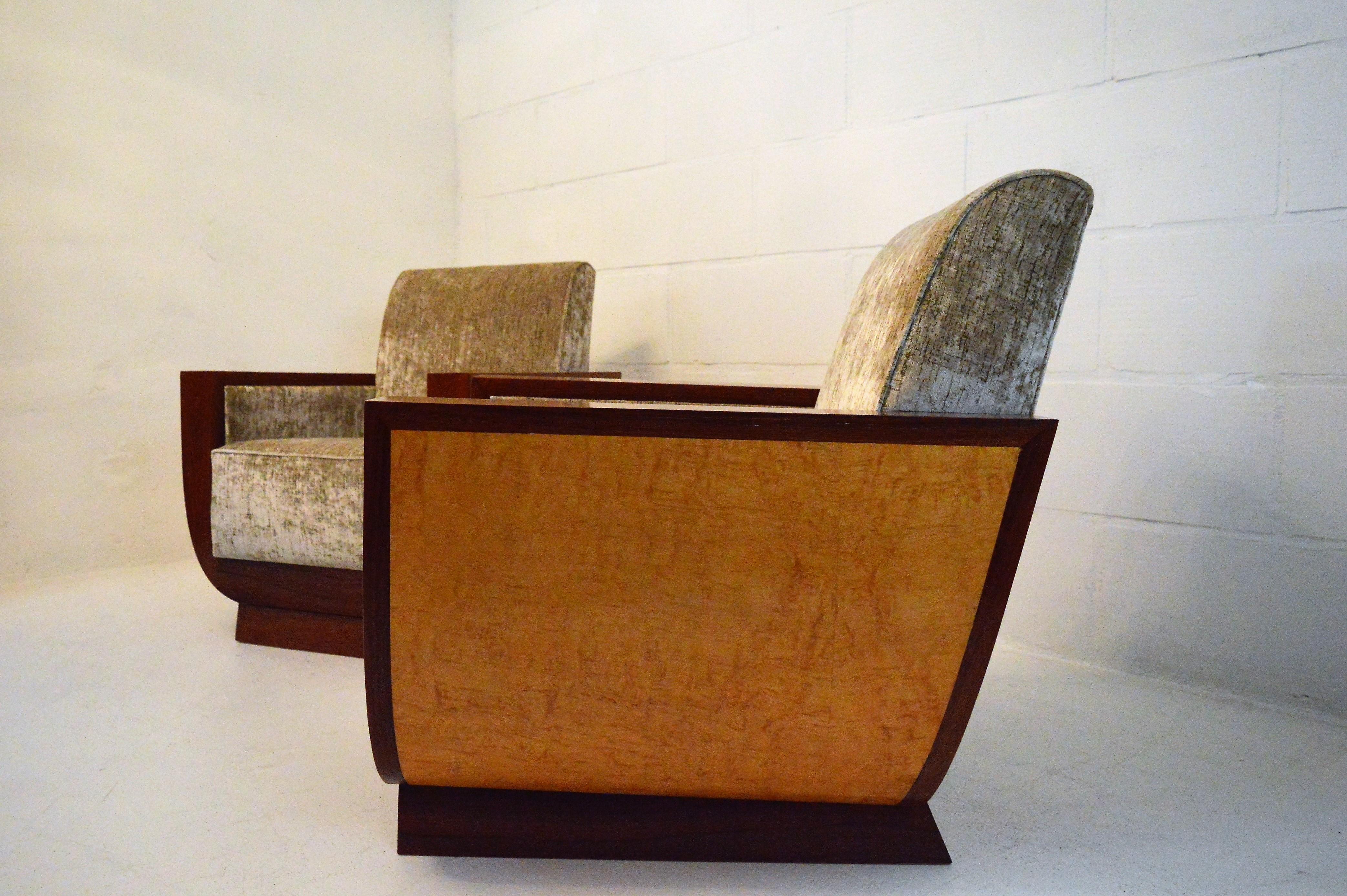 Exceptional Pair of Art Deco Fauteuils in the Manner of Dominique 5