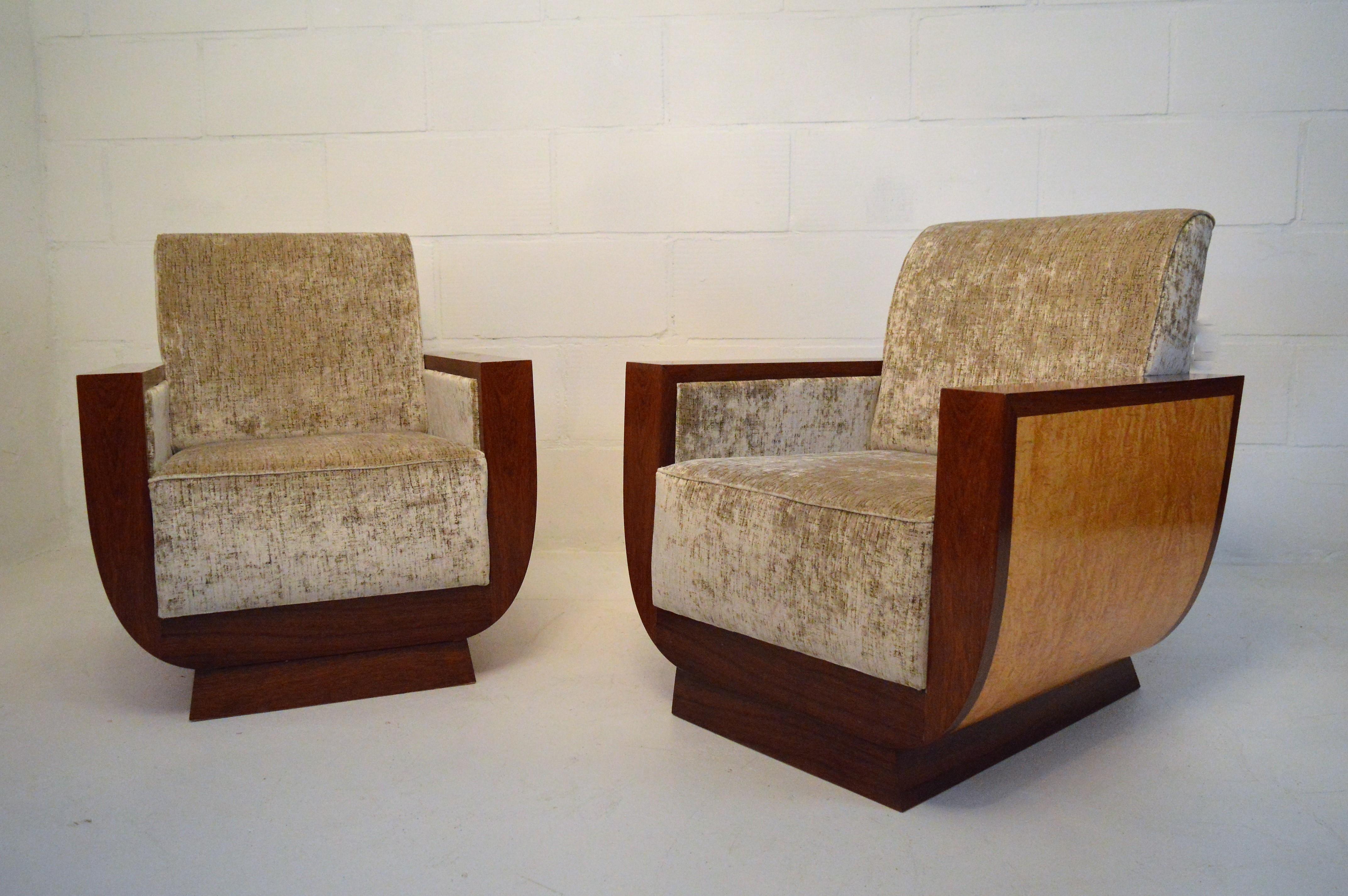 Exceptional Pair of Art Deco Fauteuils in the Manner of Dominique 2