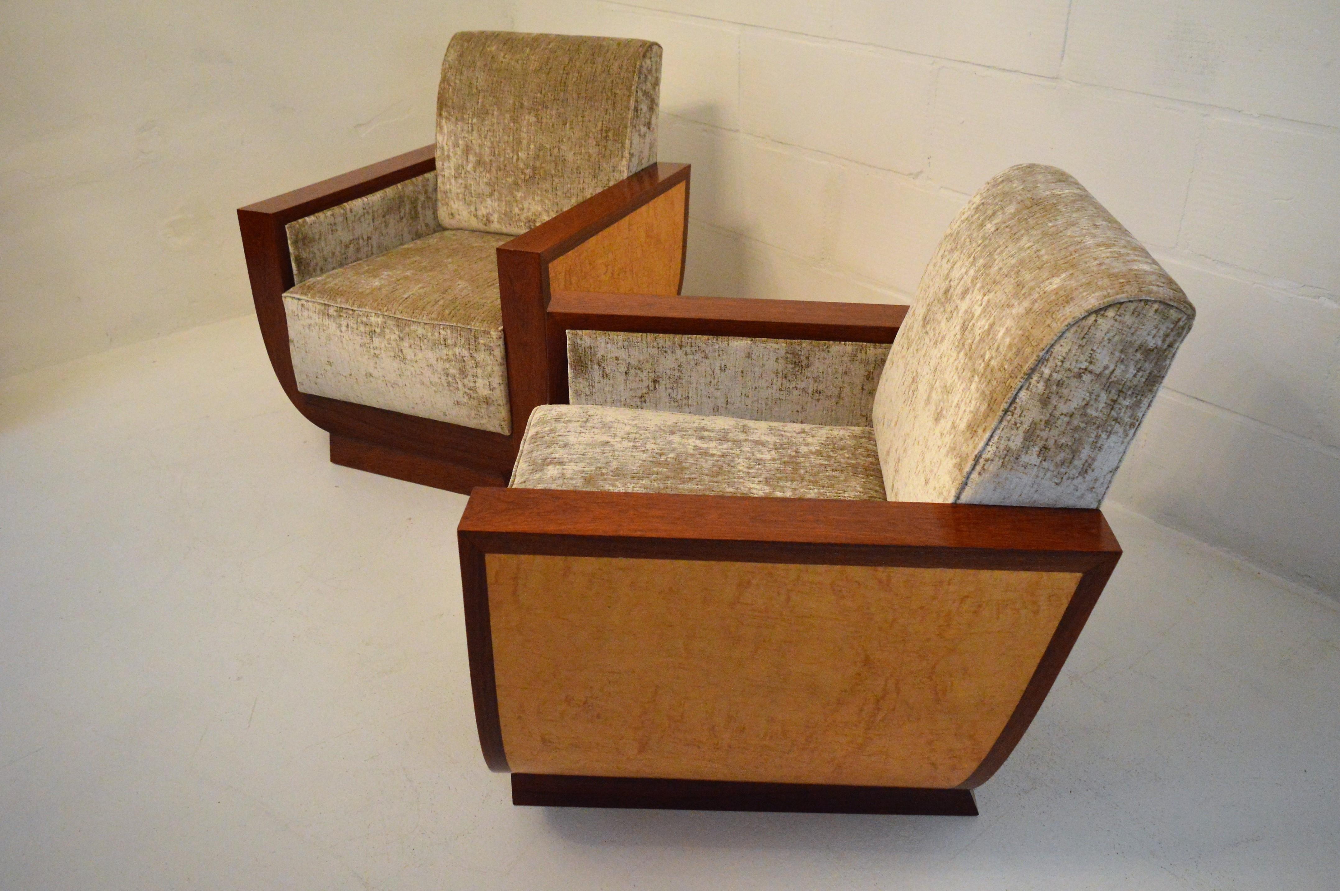 Exceptional Pair of Art Deco Fauteuils in the Manner of Dominique 3