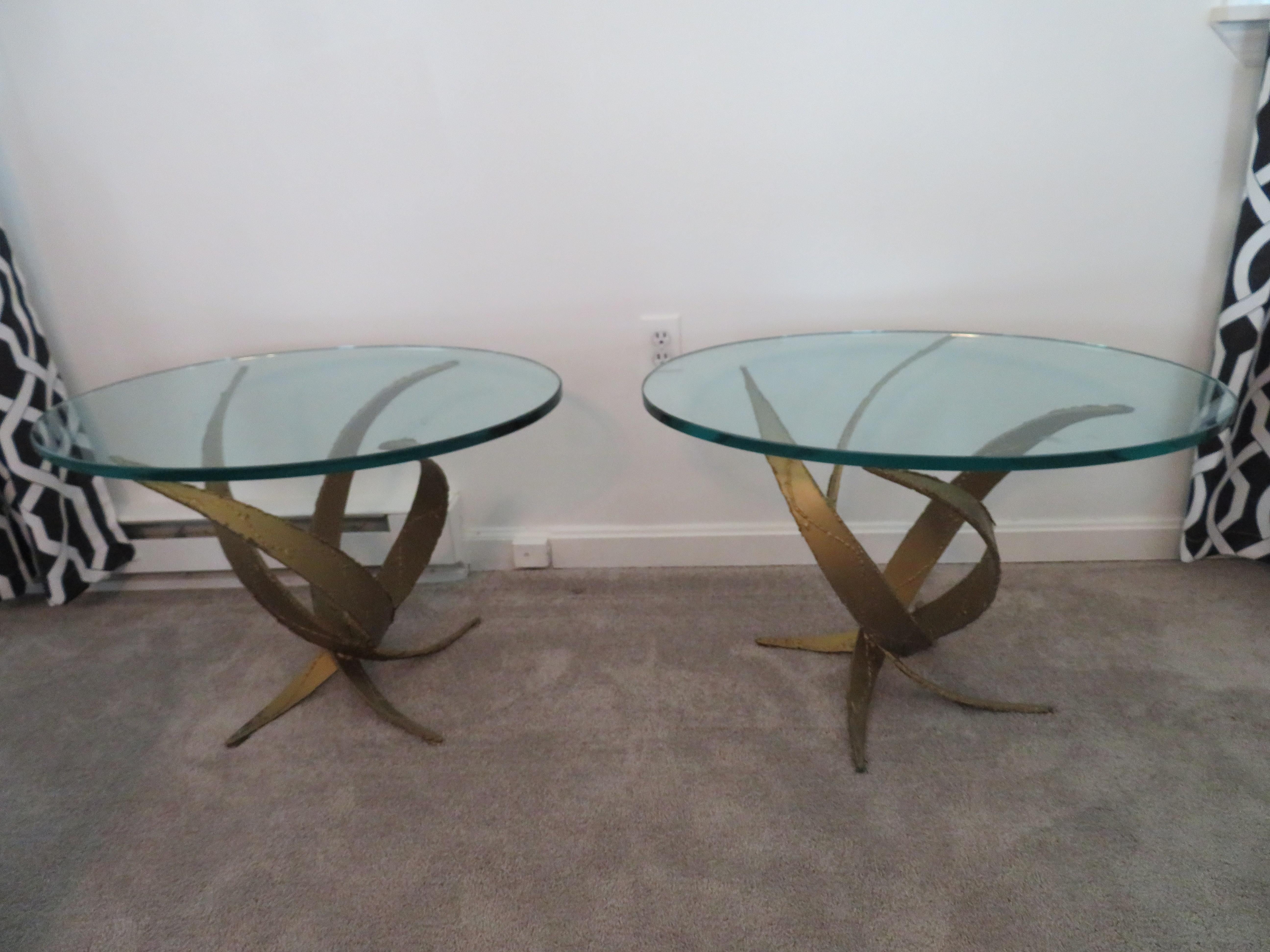 Exceptional Pair of Brutalist Side End Tables Silas Seandel style Mid-Century For Sale 4