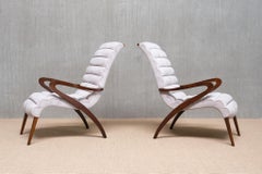 Exceptional Pair of Carlo Enrico Rava Attributed Armchairs, Italy, 1940s