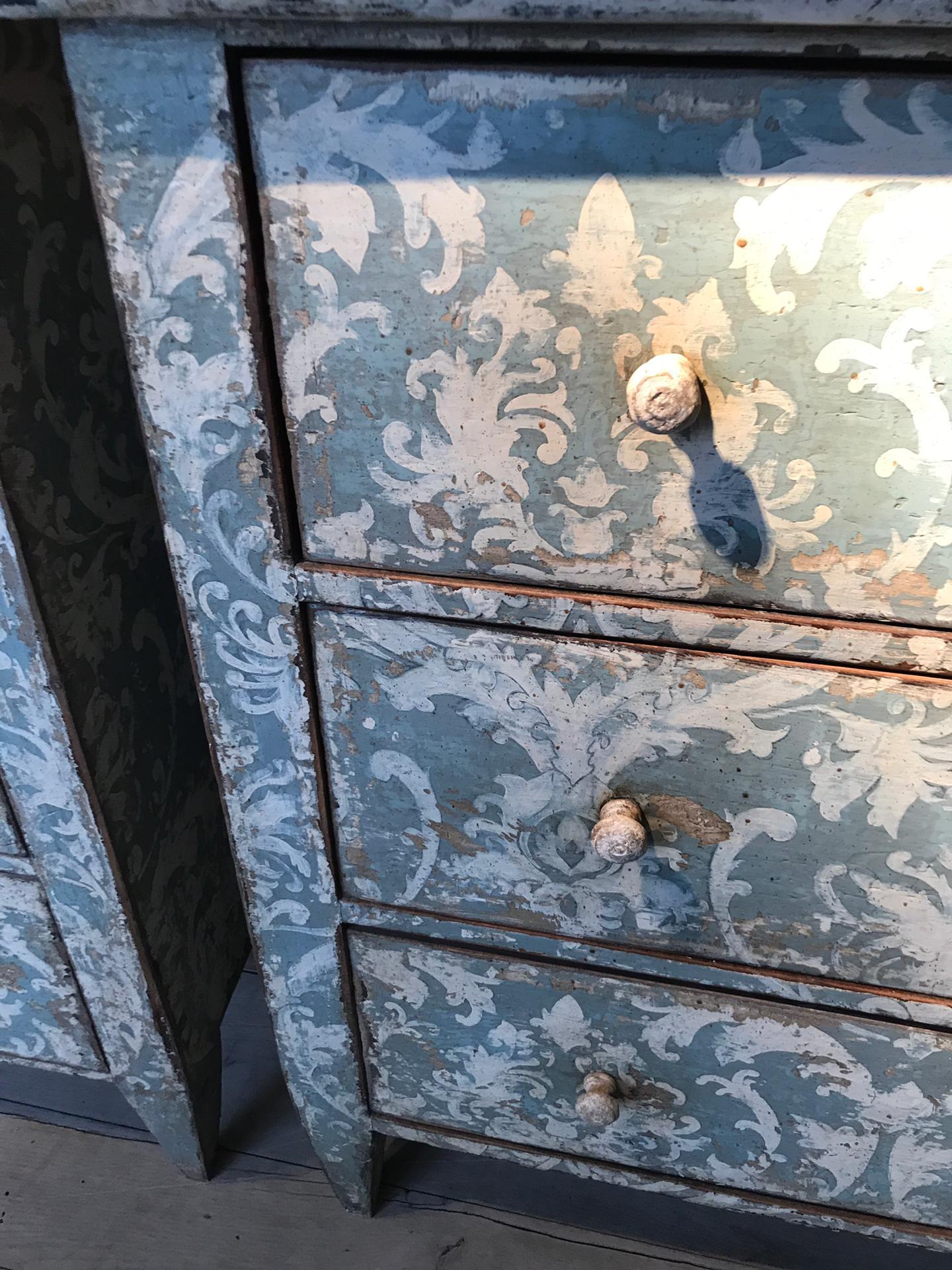 Stunning Pair of Chest of Drawers, Spain, painted in Grey and Beige 1