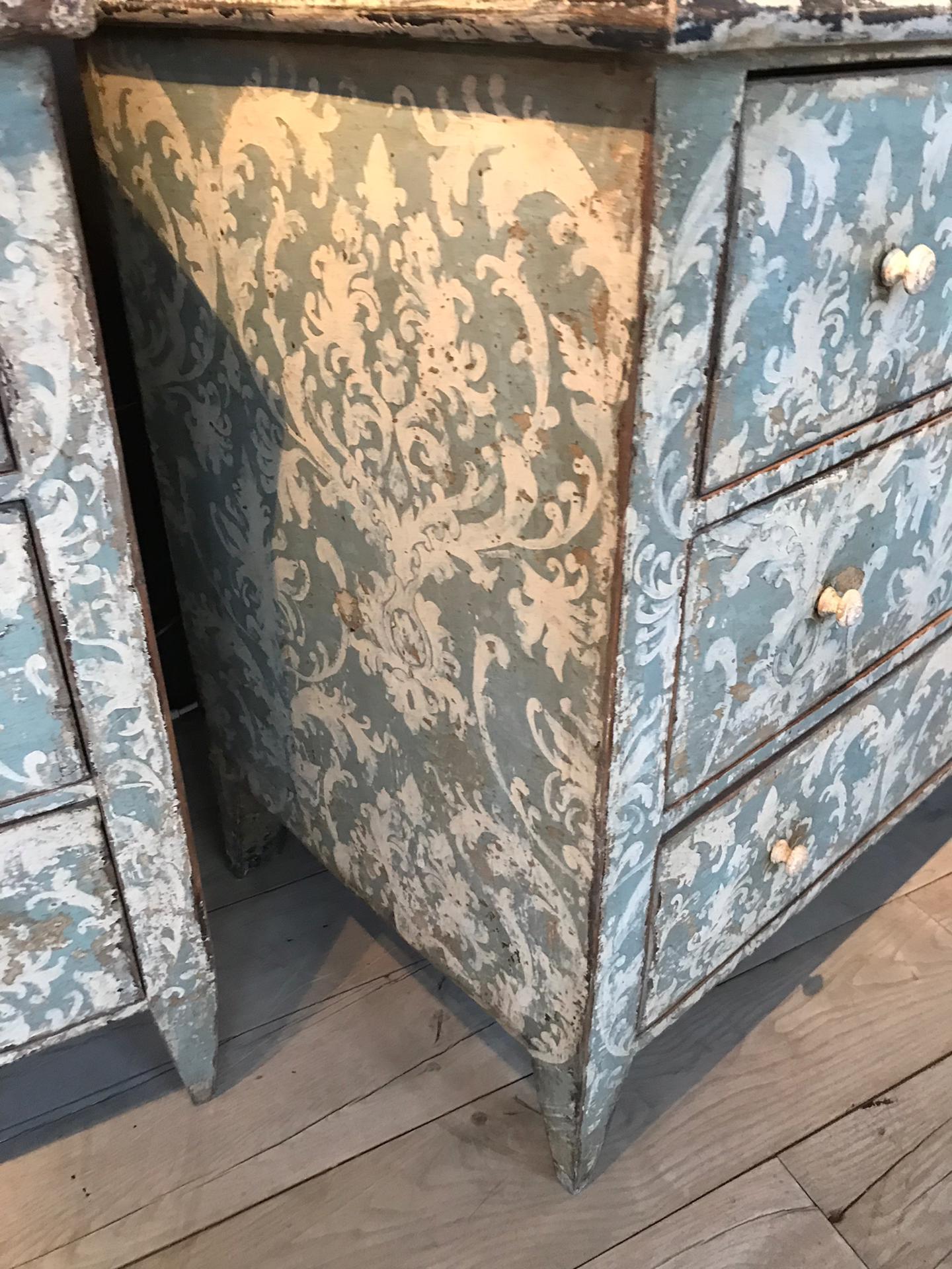 Painted Stunning Pair of Chest of Drawers, Spain, painted in Grey and Beige