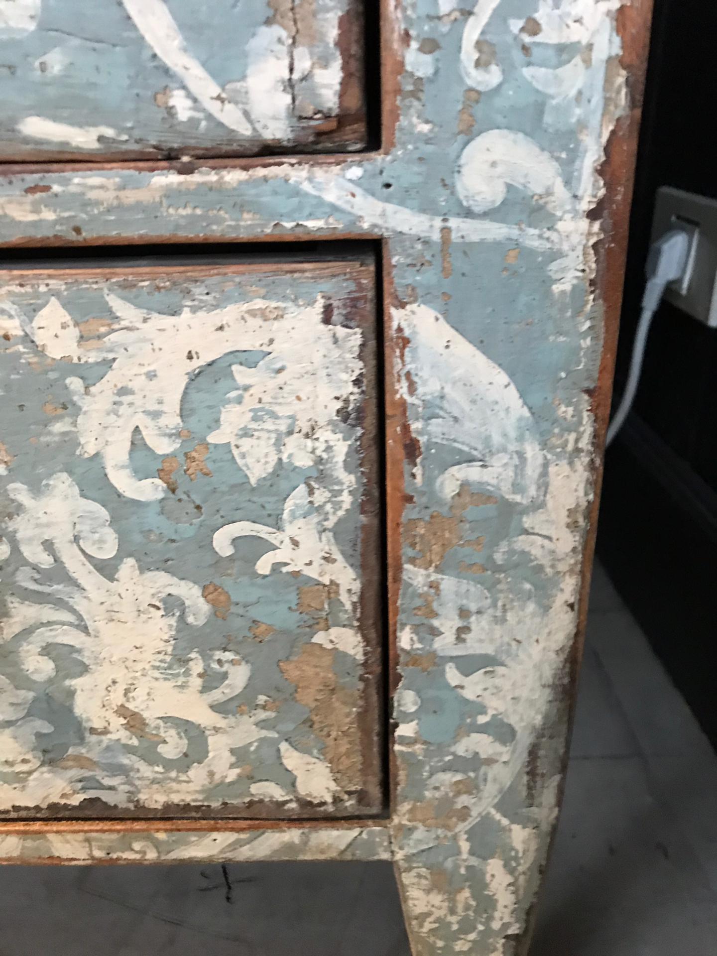 Mid-20th Century Stunning Pair of Chest of Drawers, Spain, painted in Grey and Beige