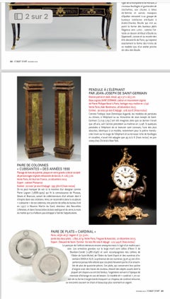 Paire Exceptionnelle de Colonnes "Cubisantes" Bois de Palmier - 1930