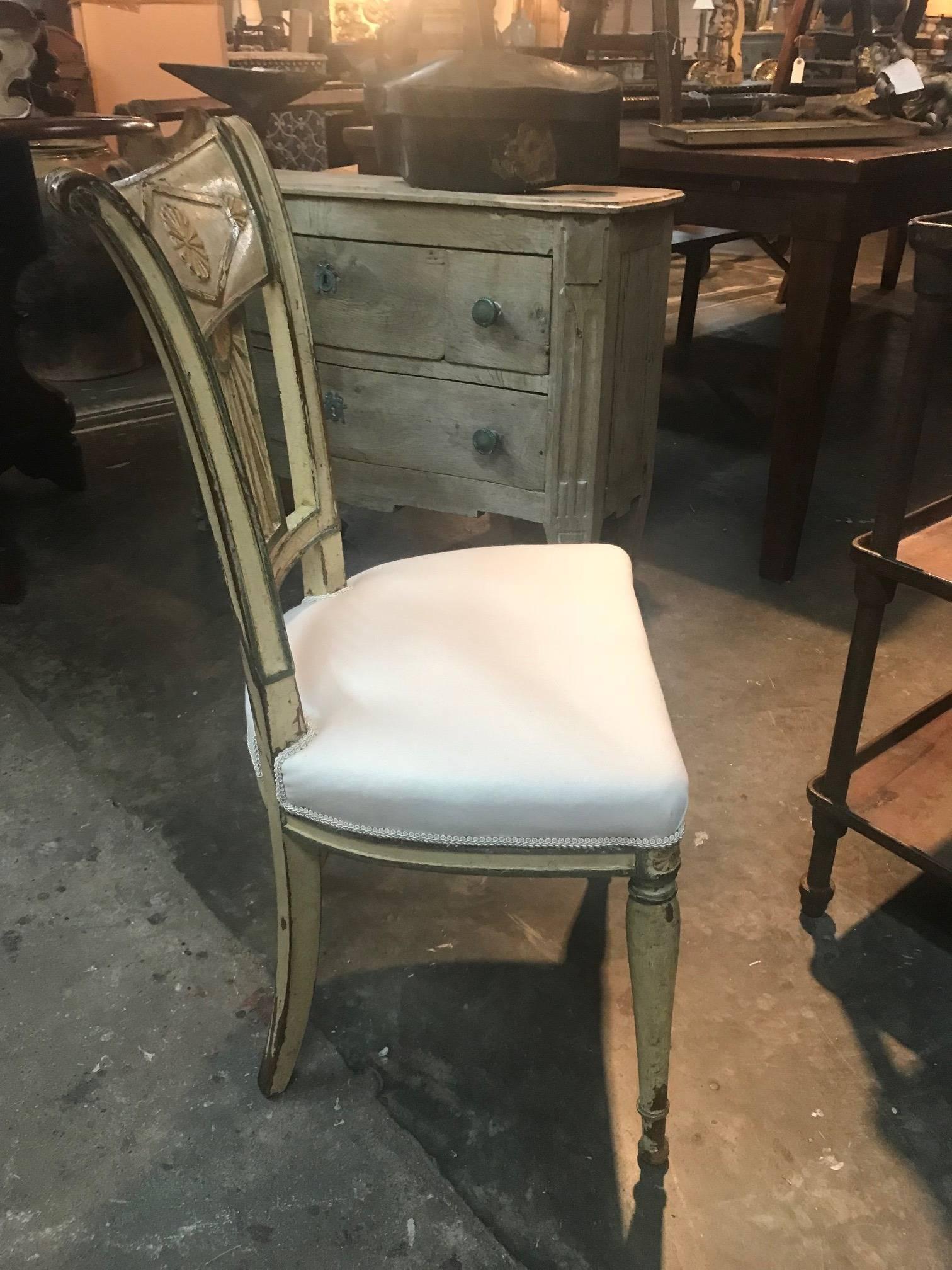 19th Century Exceptional Pair of French Period Directoire Side Chairs