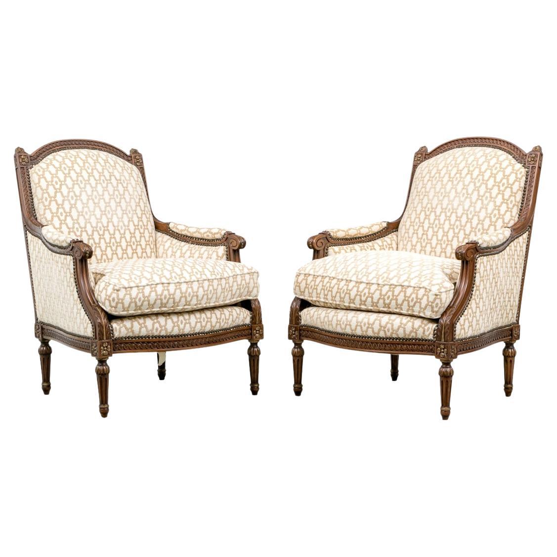 Exceptional Pair Of Fully Carved French Bergeres
