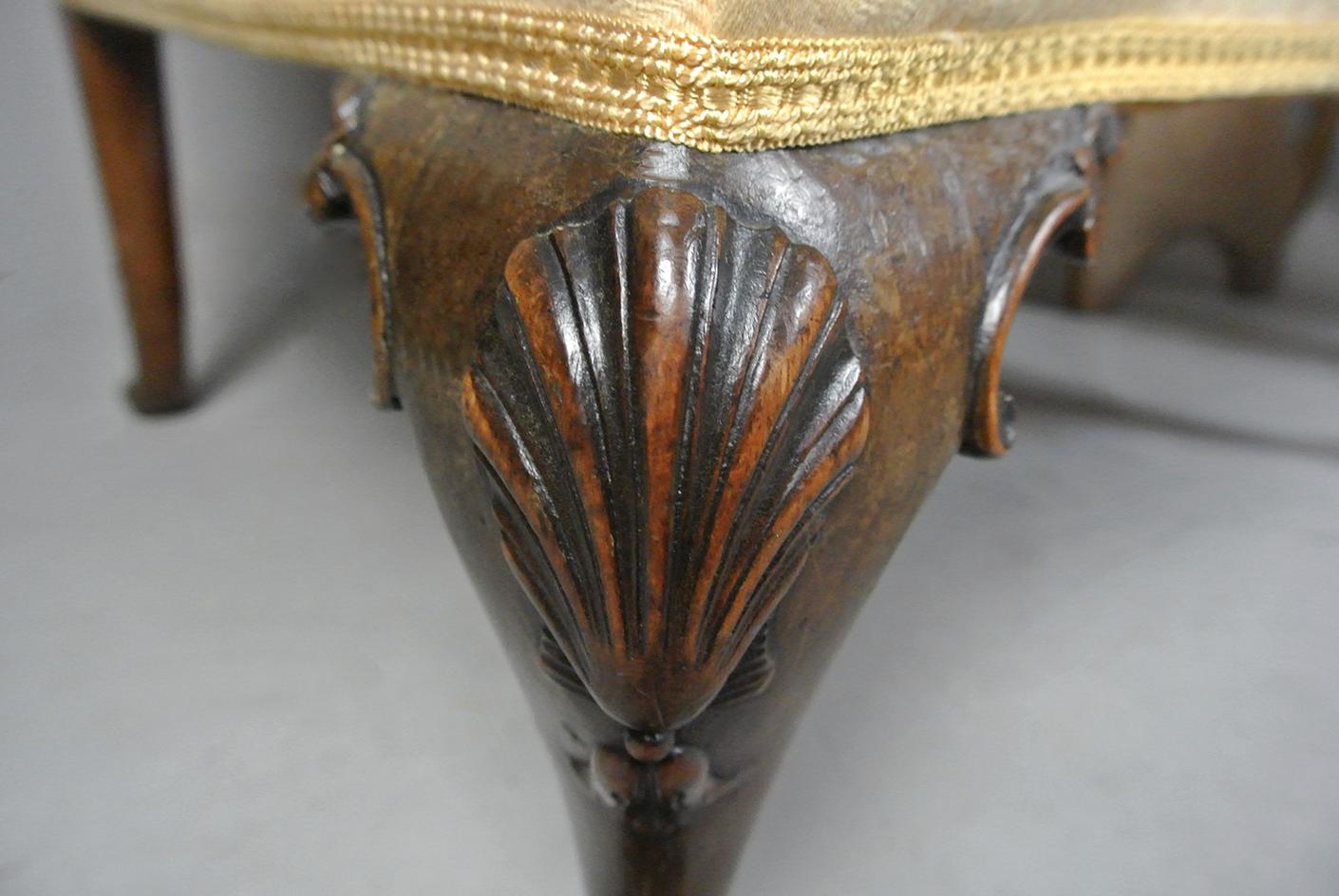 Exceptional Pair of George II Design Walnut Gainsborough Chairs 1