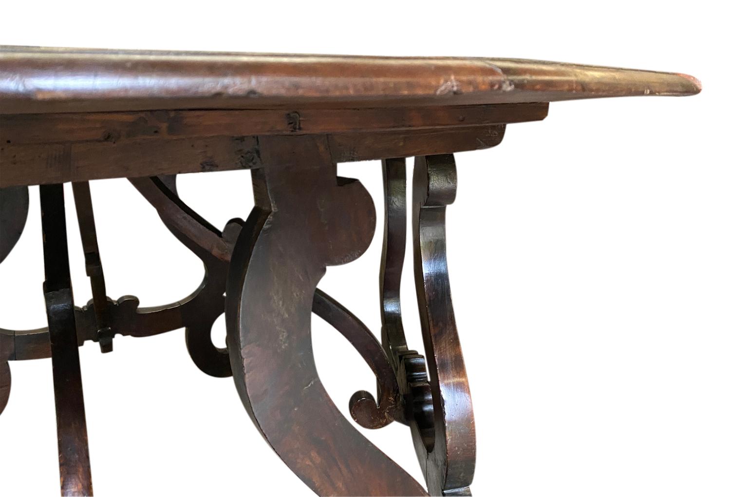 Exceptional Pair of Italian 18th Century Grand Scale Demi Lune Console Tables For Sale 6