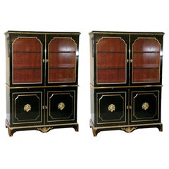 Vintage Exceptional Pair of Jansen Louis XVI Style Bookcases