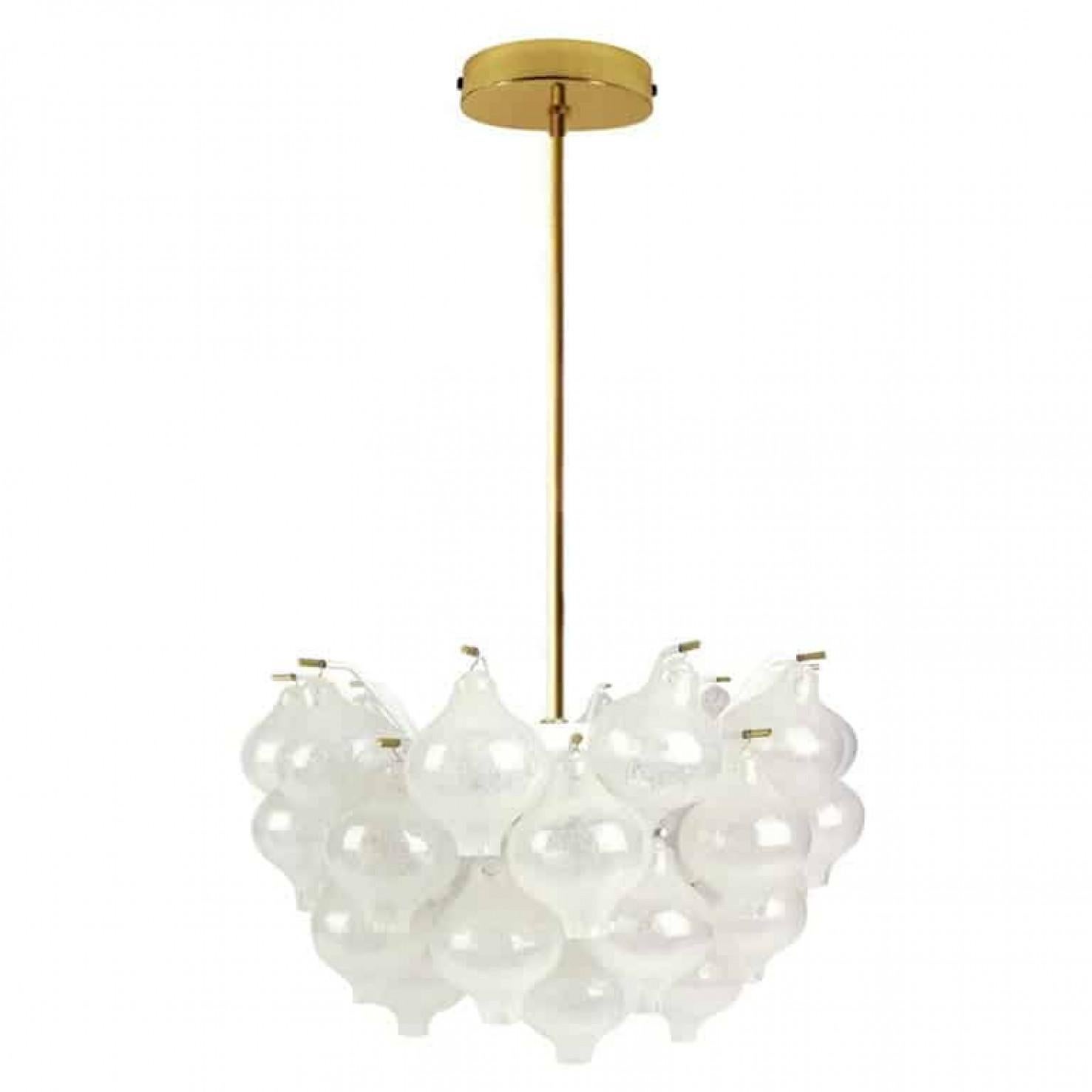 Mid-Century Modern Exceptional Pair of Kalmar 'Tulipan' Light Fixtures, 1960s For Sale