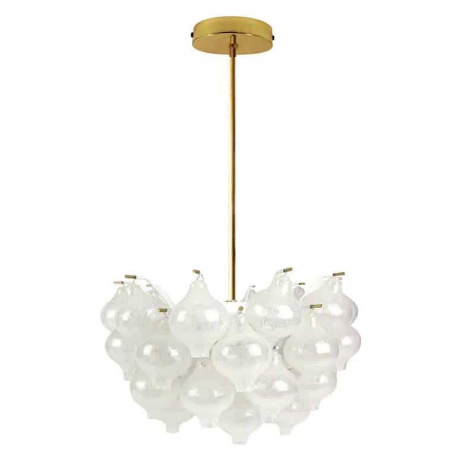 Mid-Century Modern Exceptional Pair of Kalmar 'Tulipan' Light Fixtures, 1960s For Sale
