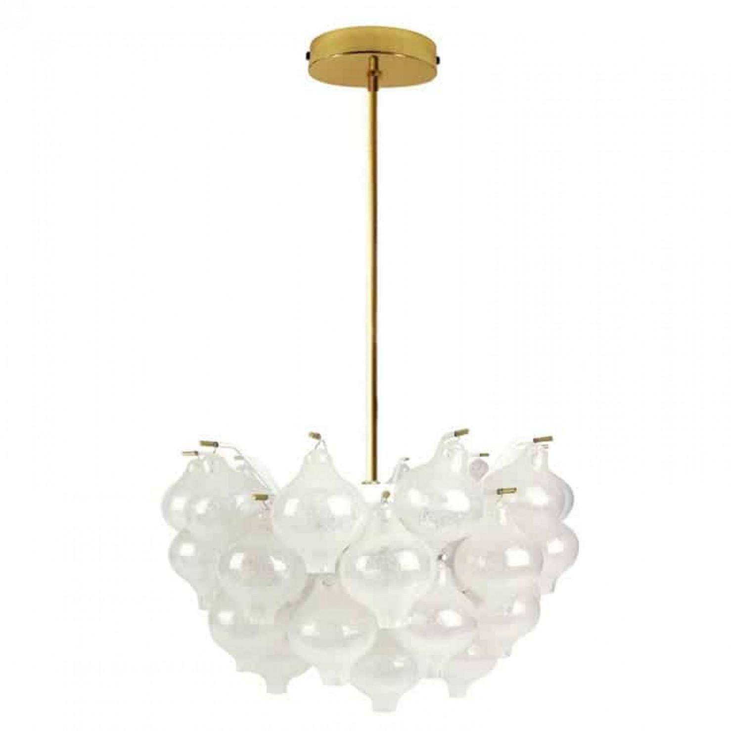 Mid-Century Modern Exceptional Pair of Kalmar 'Tulipan' Light Fixtures, 1960s For Sale
