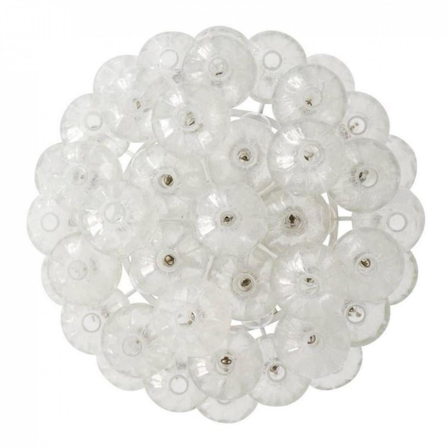 Austriaco Exceptional Pair of Kalmar 'Tulipan' Light Fixtures, 1960s in vendita