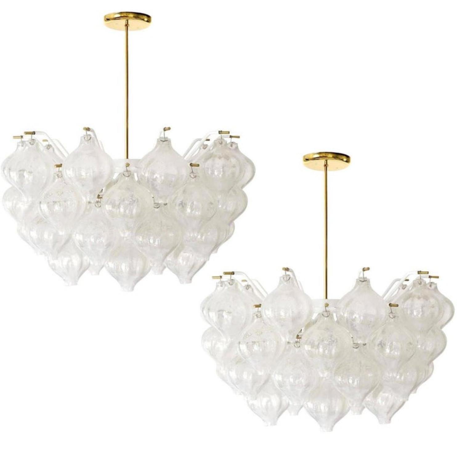 Other Exceptional Pair of Kalmar 'Tulipan' Light Fixtures, 1960s For Sale