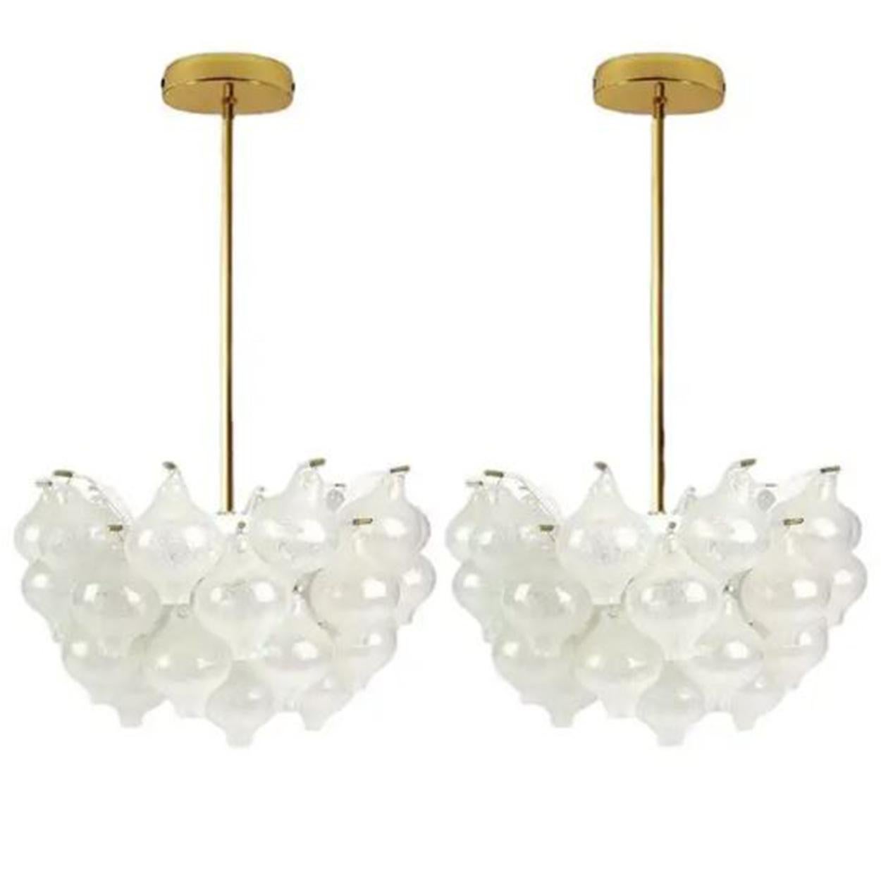 Other Exceptional Pair of Kalmar 'Tulipan' Light Fixtures, 1960s