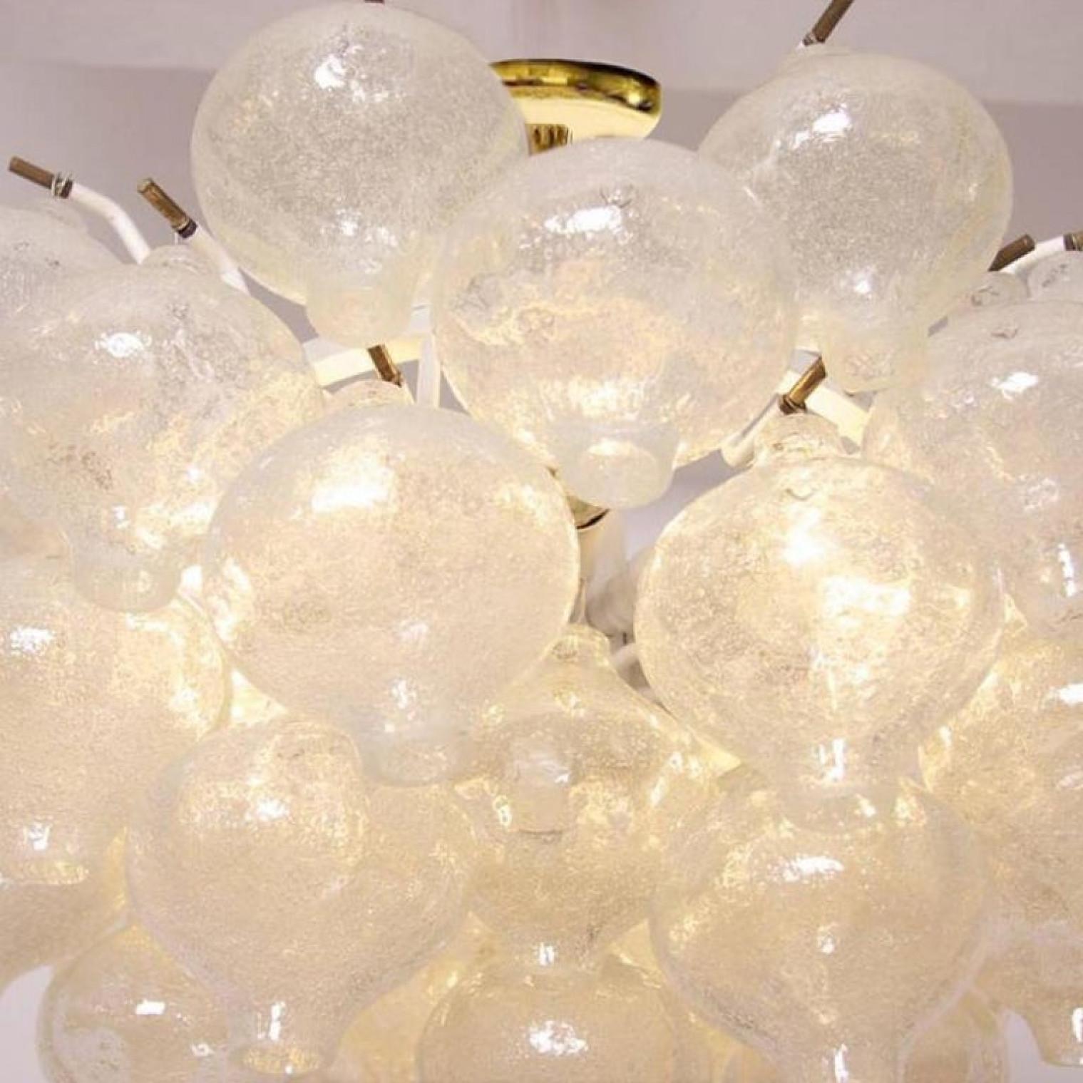Metallo Exceptional Pair of Kalmar 'Tulipan' Light Fixtures, 1960s in vendita
