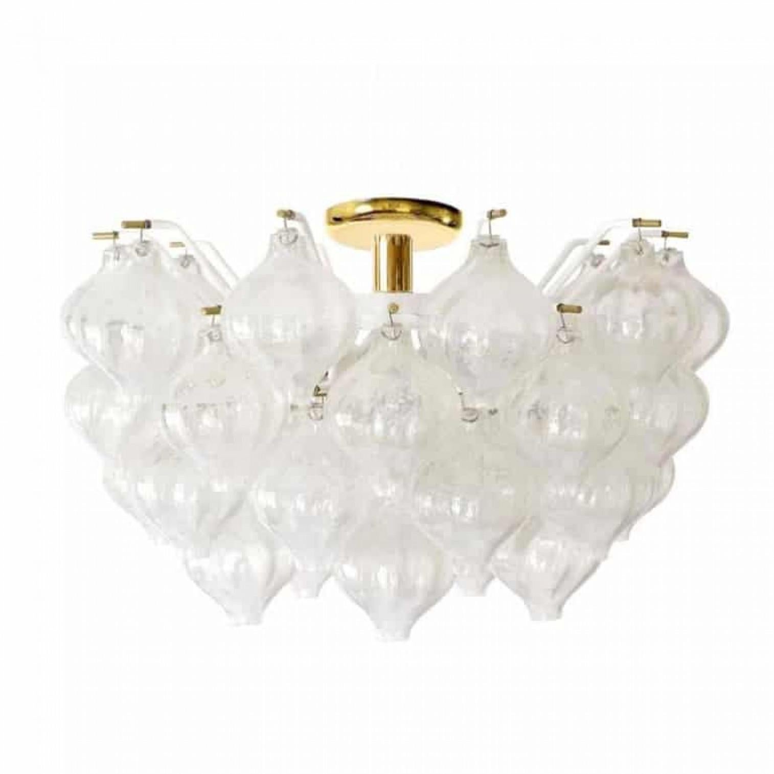 Exceptional Pair of Kalmar 'Tulipan' Light Fixtures, 1960s For Sale 1