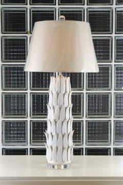 Eccezionale coppia di vasi di ceramica testurizzata vintage di grandi dimensioni come lampade personalizzate