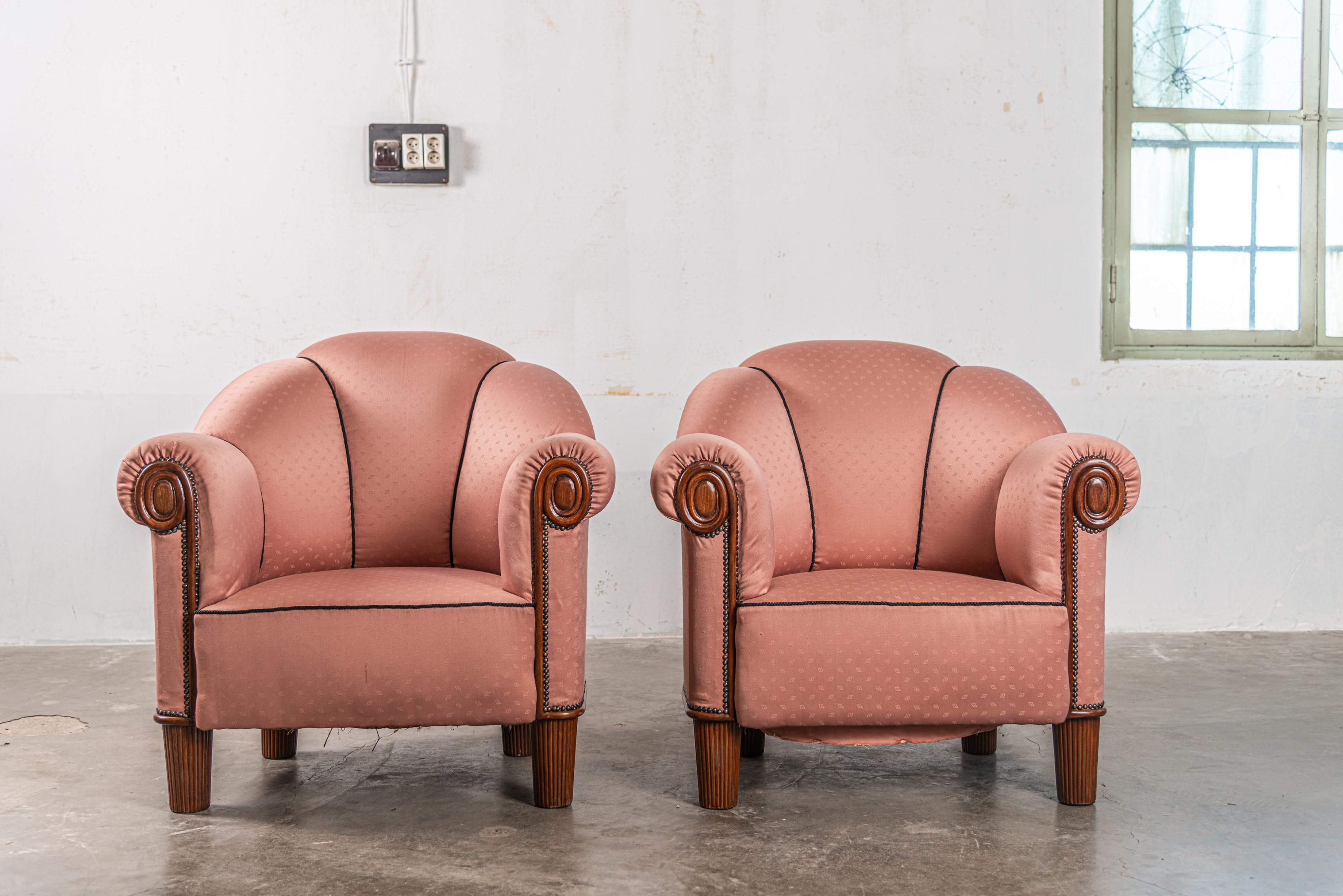 Sécession viennoise Exceptionnelle paire de chaises longues d'Otto Prutscher pour Thonet 1919 en vente
