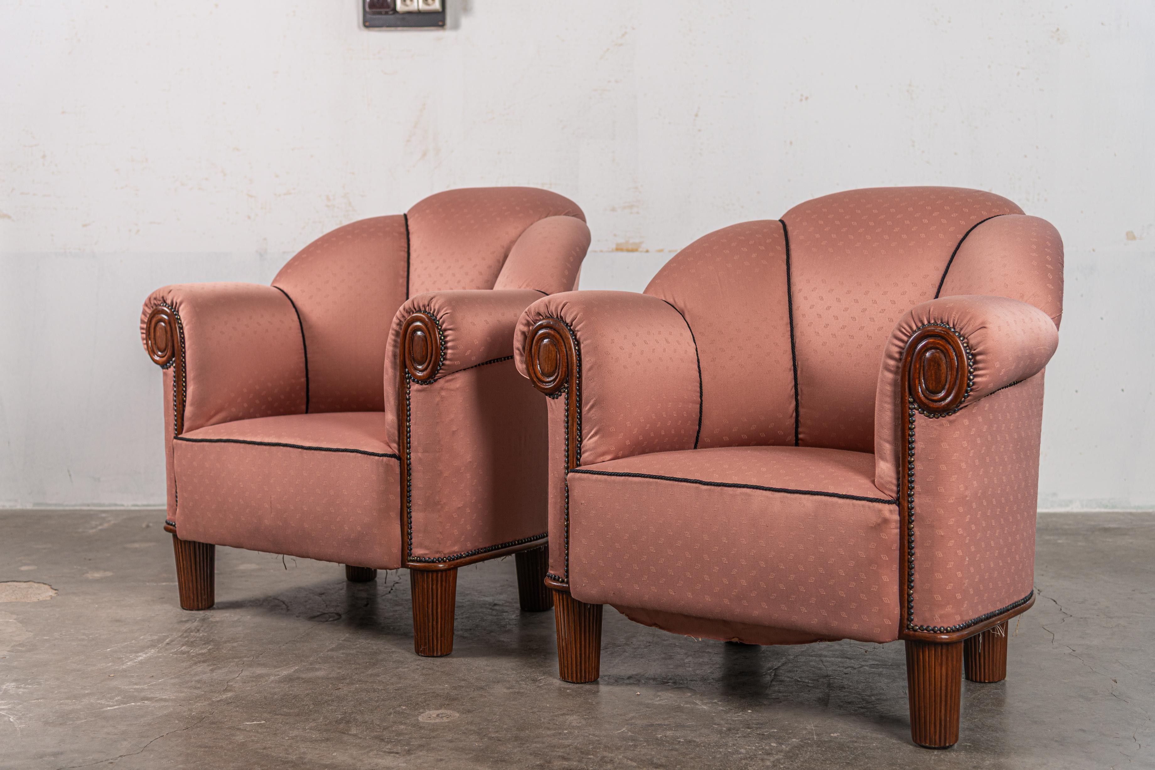 Hêtre Exceptionnelle paire de chaises longues d'Otto Prutscher pour Thonet 1919 en vente