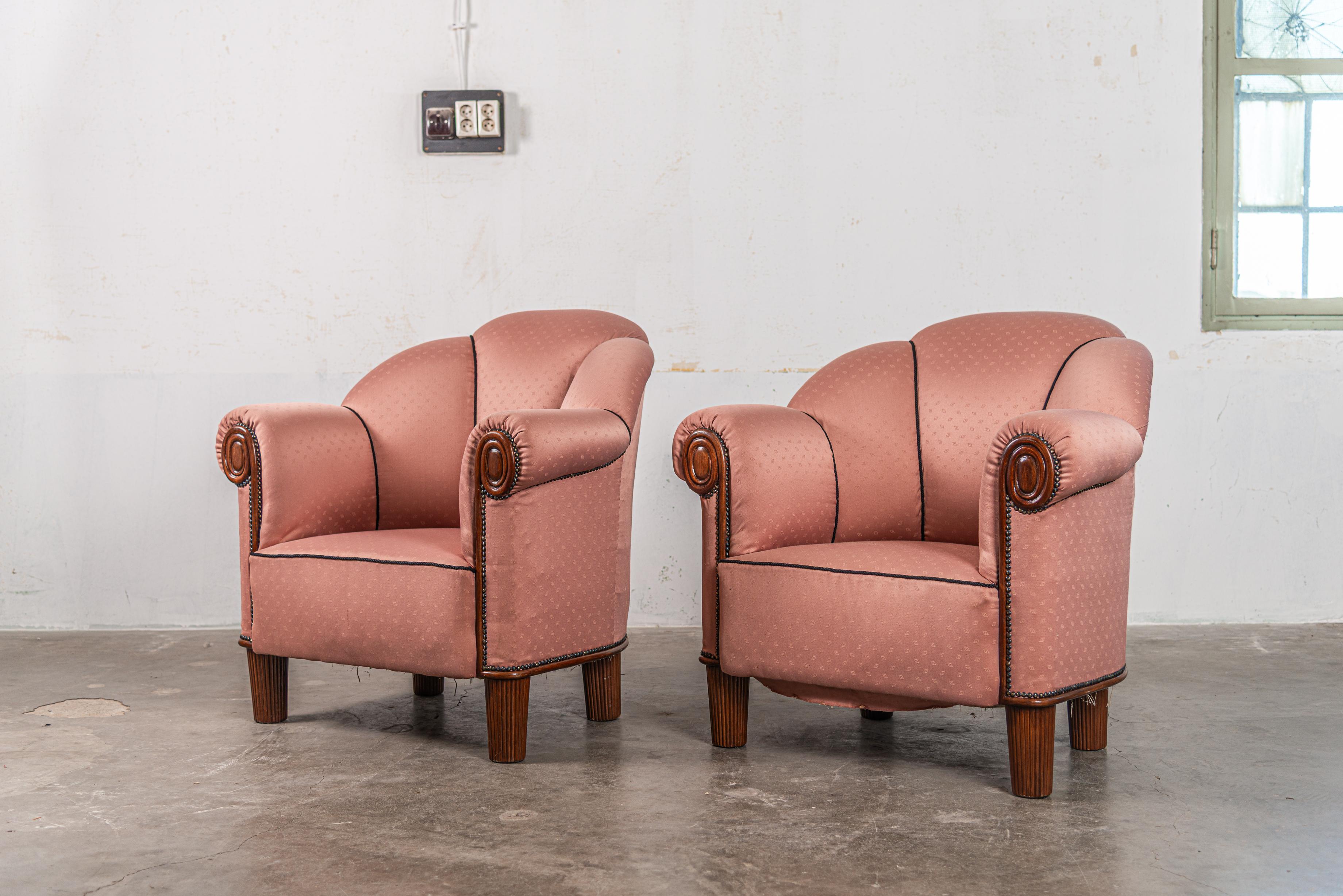 Exceptionnelle paire de chaises longues d'Otto Prutscher pour Thonet 1919 en vente 1