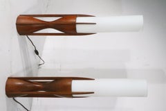 Exceptional Pair of Mid Century Modeline Table Lamps designed by Byron Botker