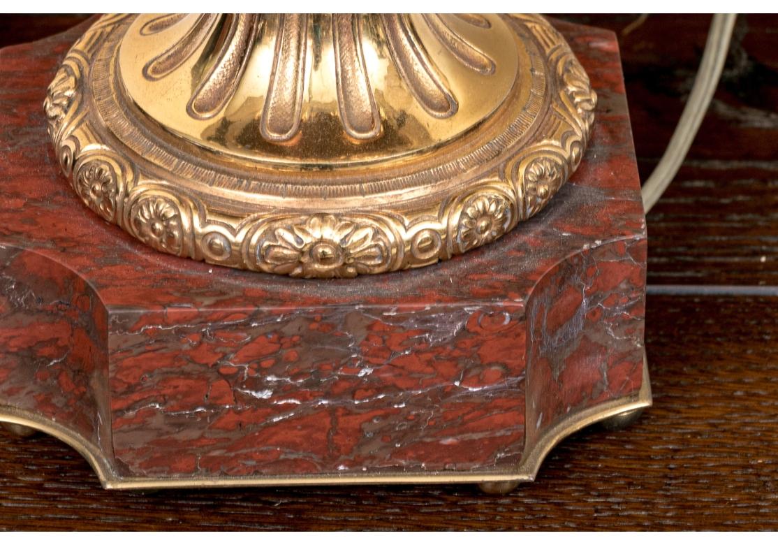 Exceptional Pair Of Neoclassical Style Porphyry Table Lamps For Sale 15