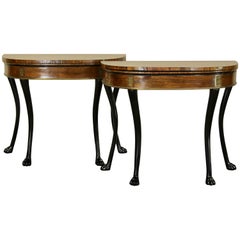 Exceptional Pair of Regency Card Tables