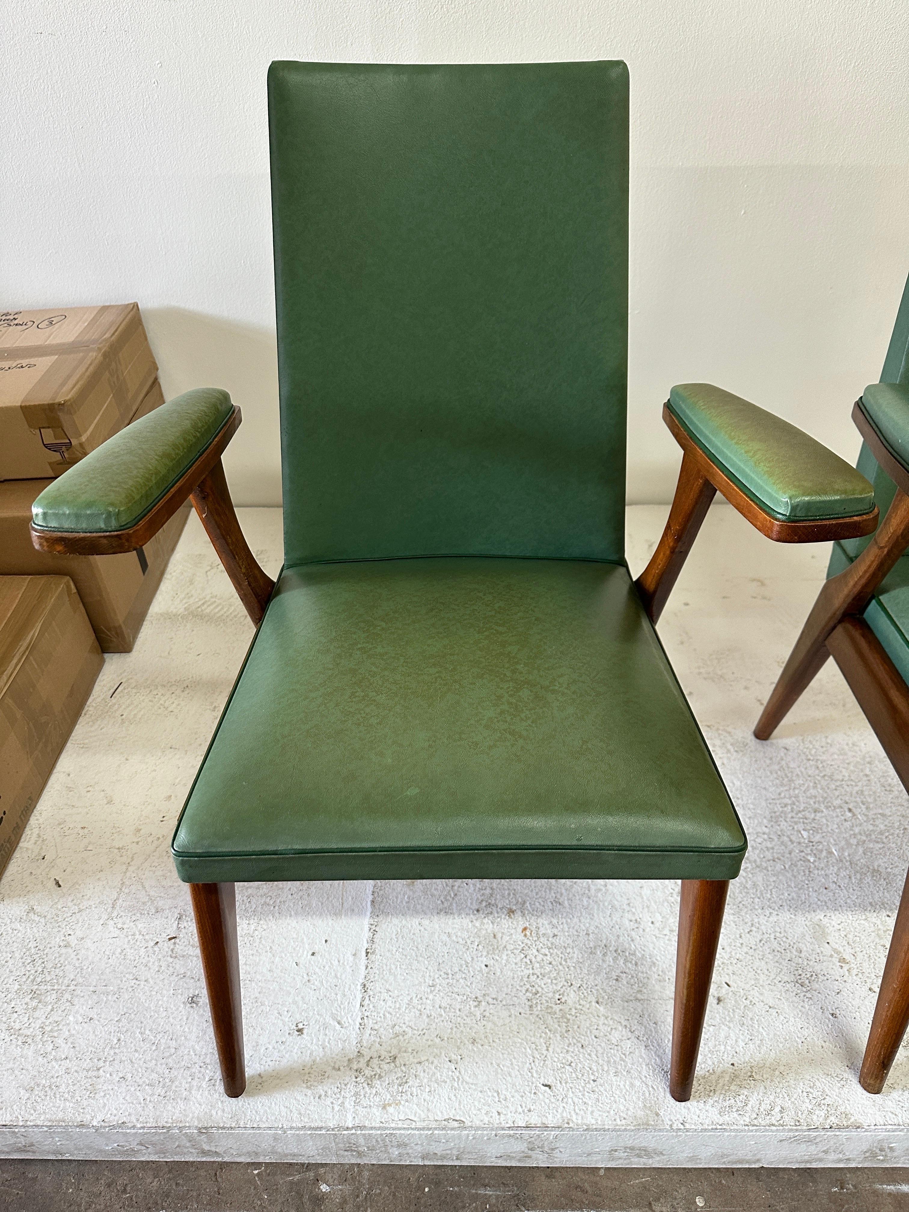 Exceptional Pair of Sculptural French Walnut Chairs, Pair In Good Condition In East Hampton, NY