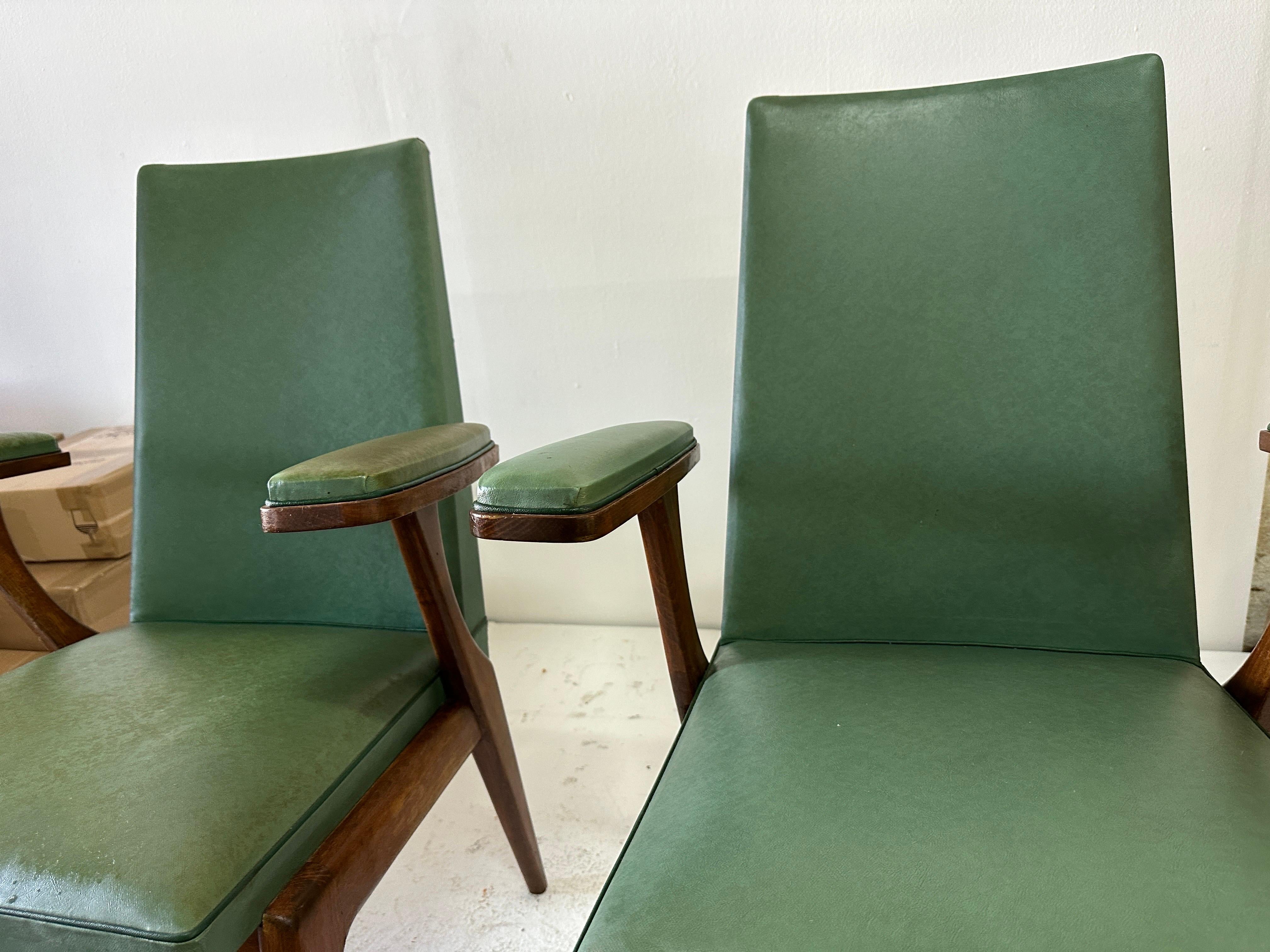 Exceptional Pair of Sculptural French Walnut Chairs, Pair 1