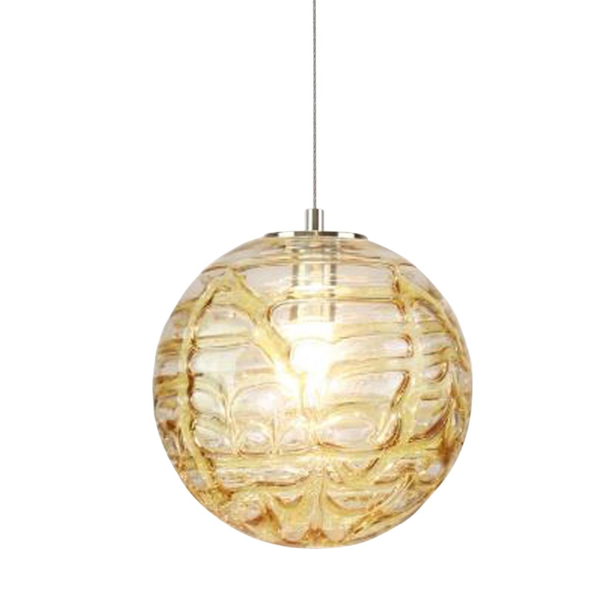 Exceptional Pair of Xl Murano Glass Pendant Lights Venini Style In Excellent Condition In Rijssen, NL