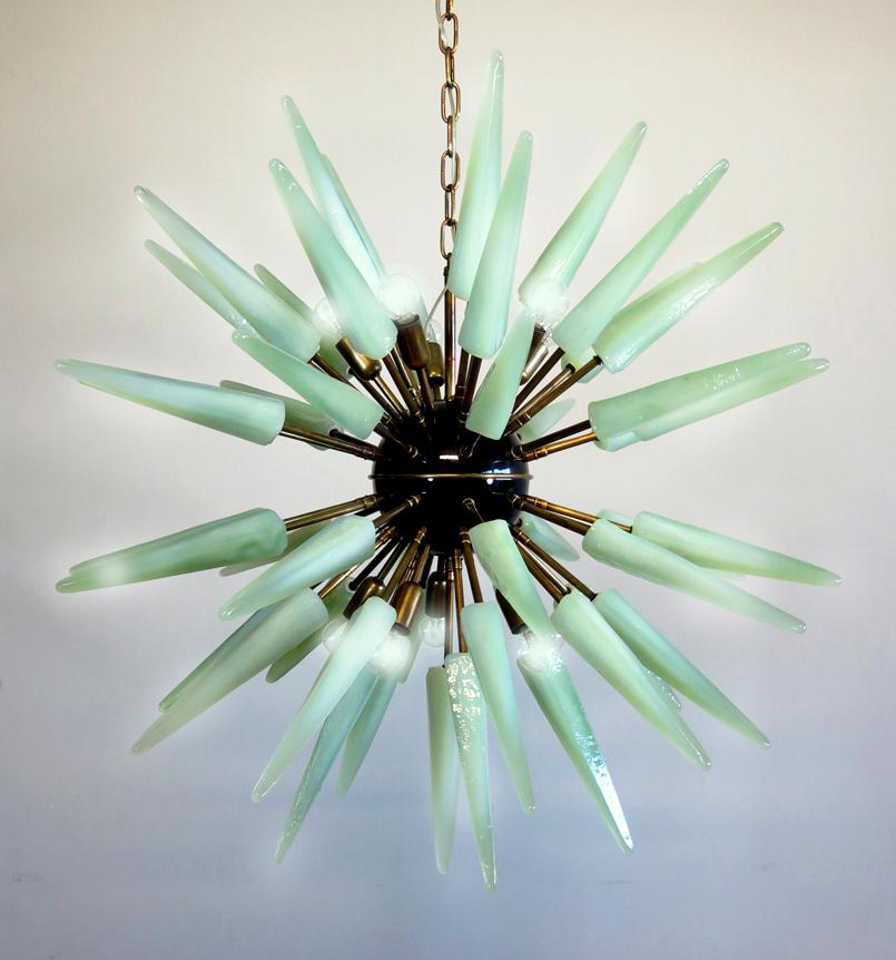 Exceptional Pair of Sputnik Chandeliers, Murano, 1990 In Excellent Condition In Budapest, HU