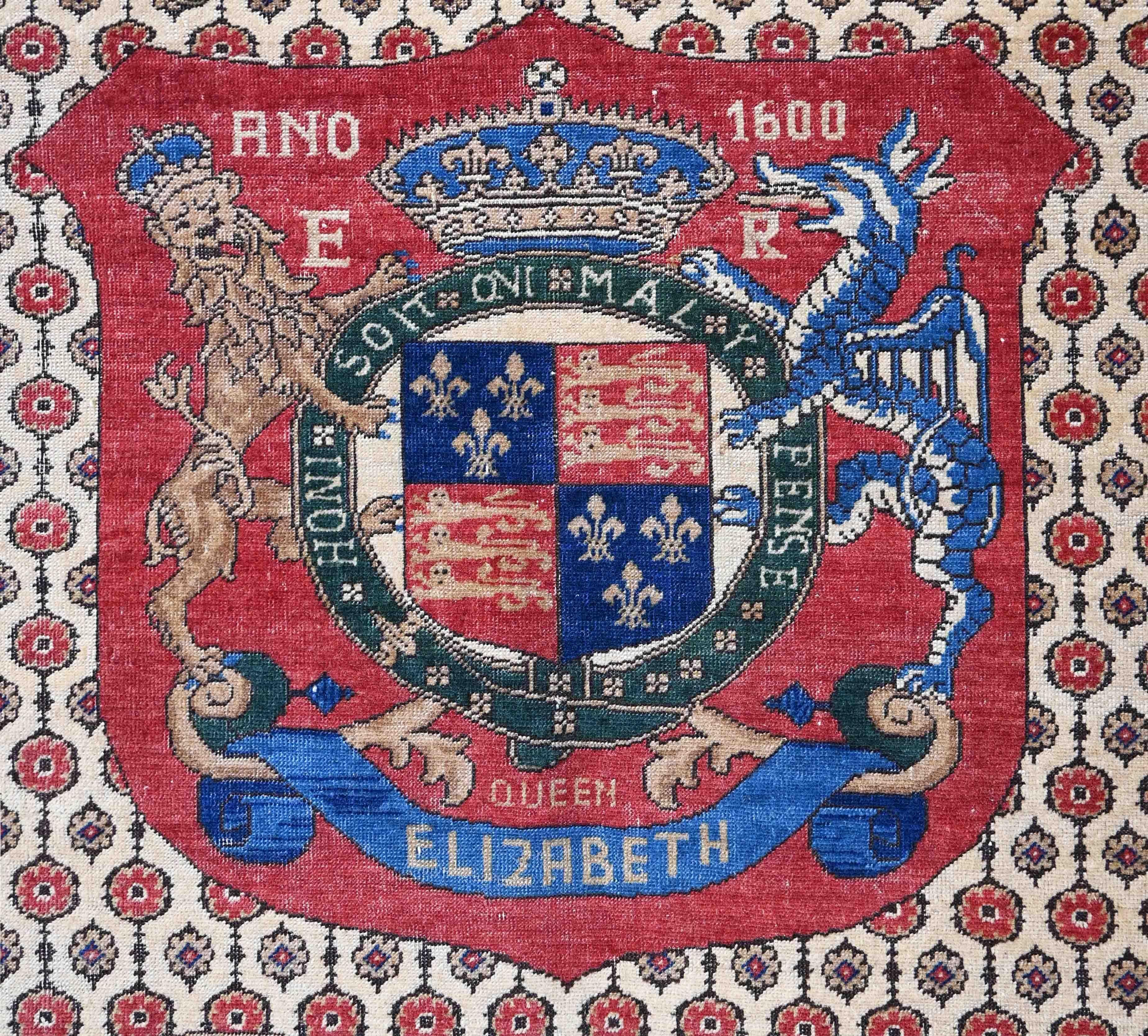 Caucasian Exceptional Palace Carpet - British Royal important Order, Hand-woven  - N 1571 For Sale
