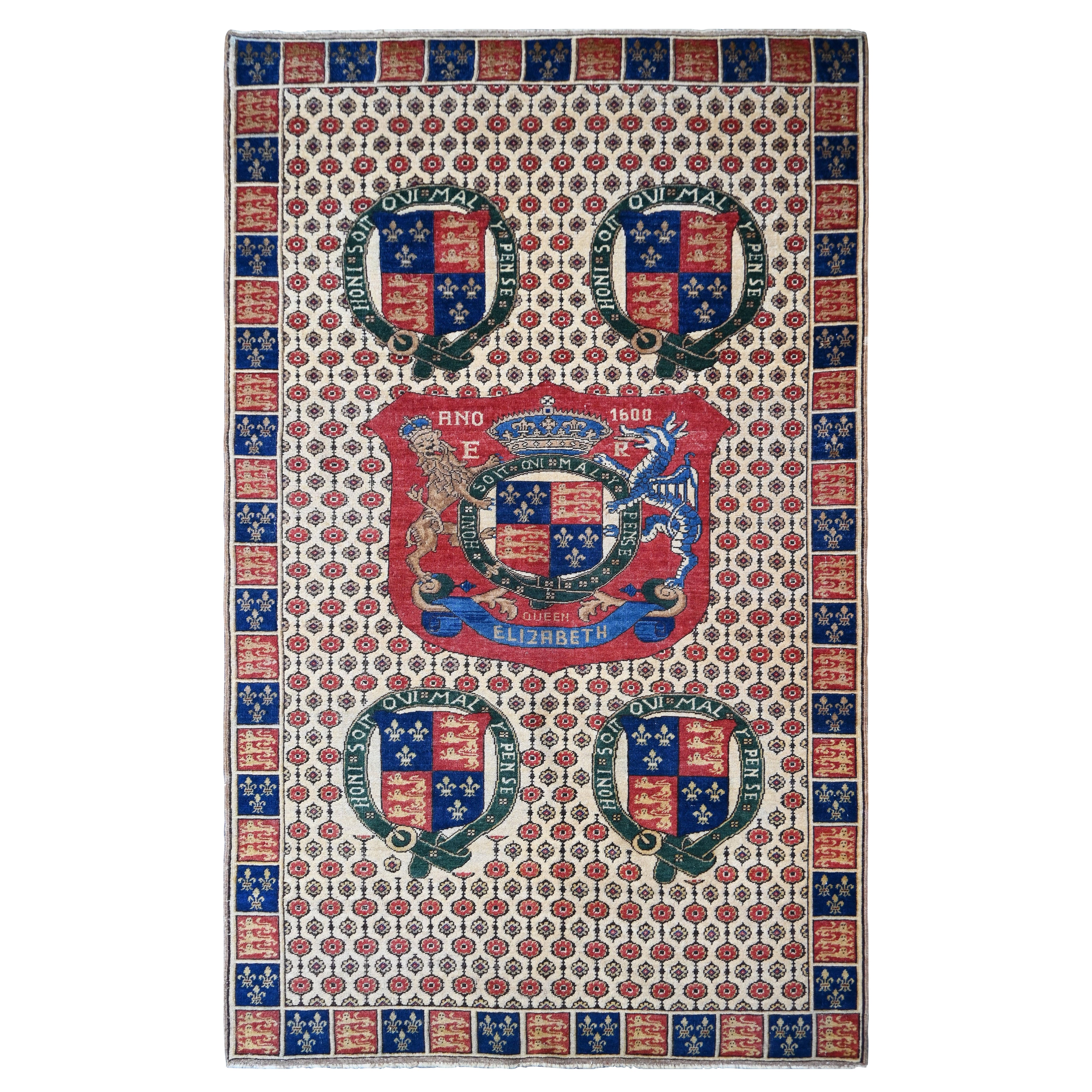 Exceptional Palace Carpet - British Royal important Order, Hand-woven  - N 1571 For Sale