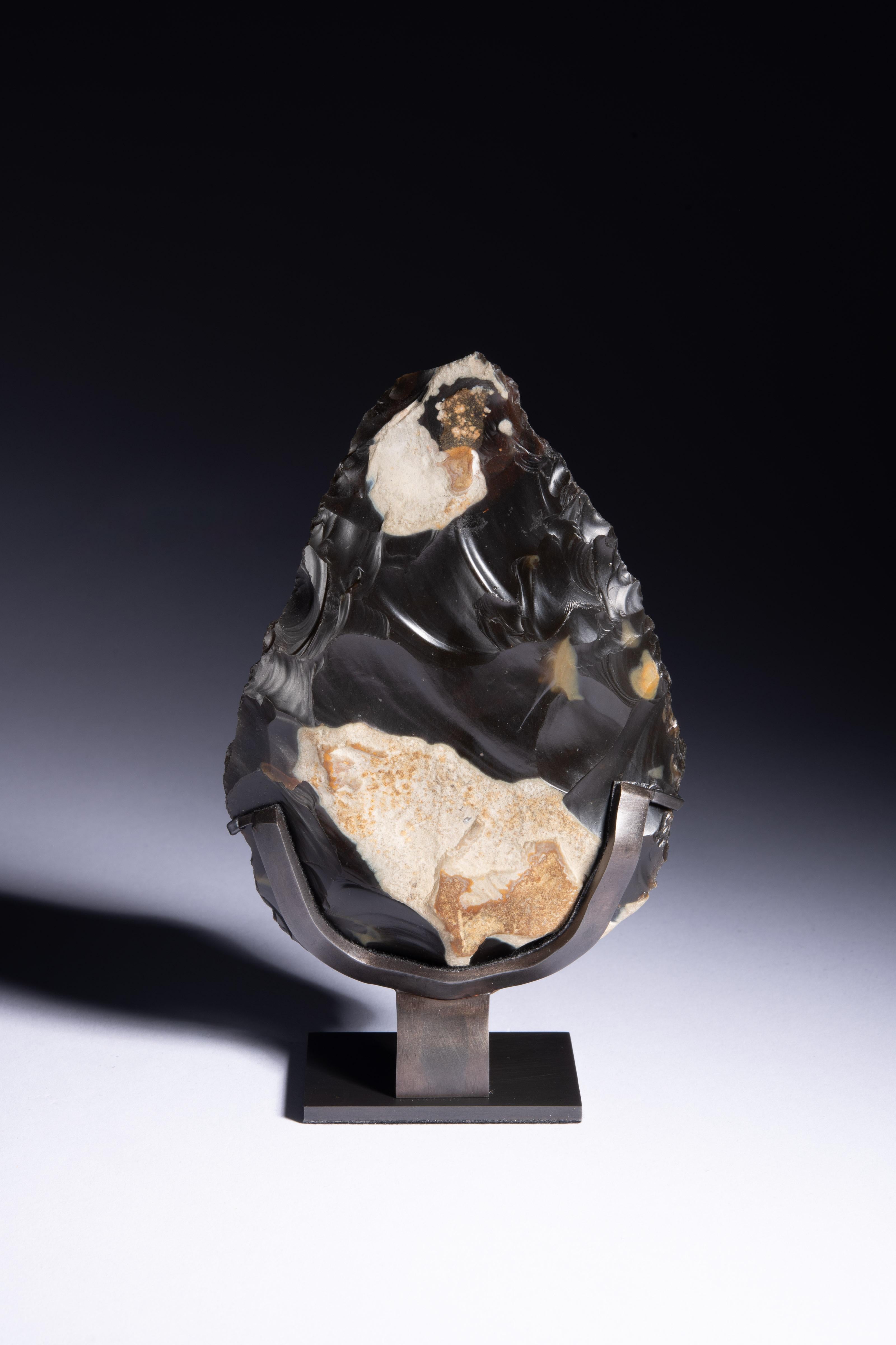 Stone Paleolithic Flint Handaxe from Prehistoric Northern France