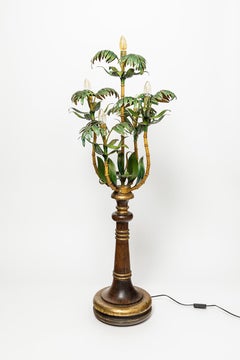 Exceptional Palm Floor Lamp, circa 1970