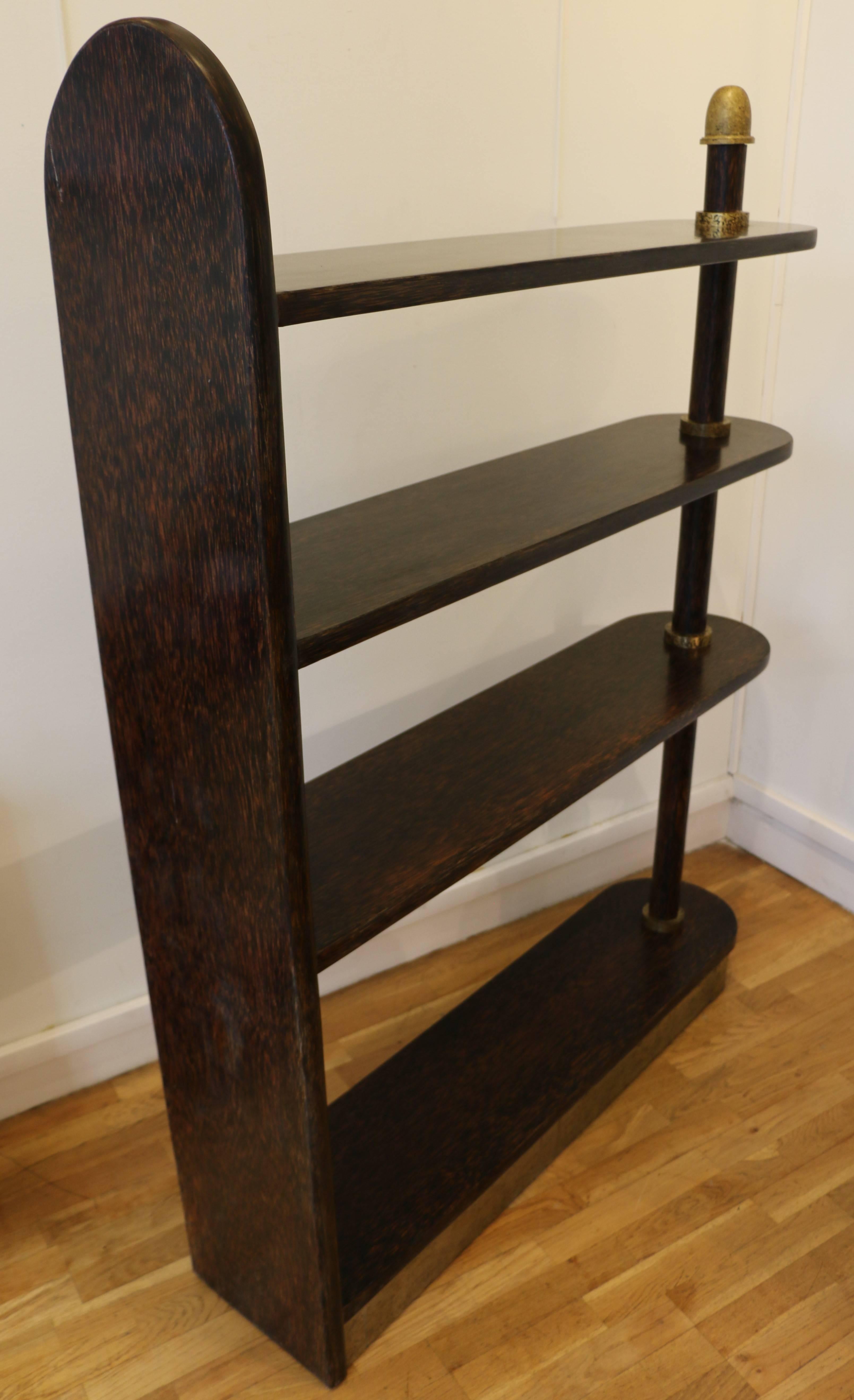 French Exceptional Palmwood Bookcase by Eugène Printz, Art Deco, France, 1930s