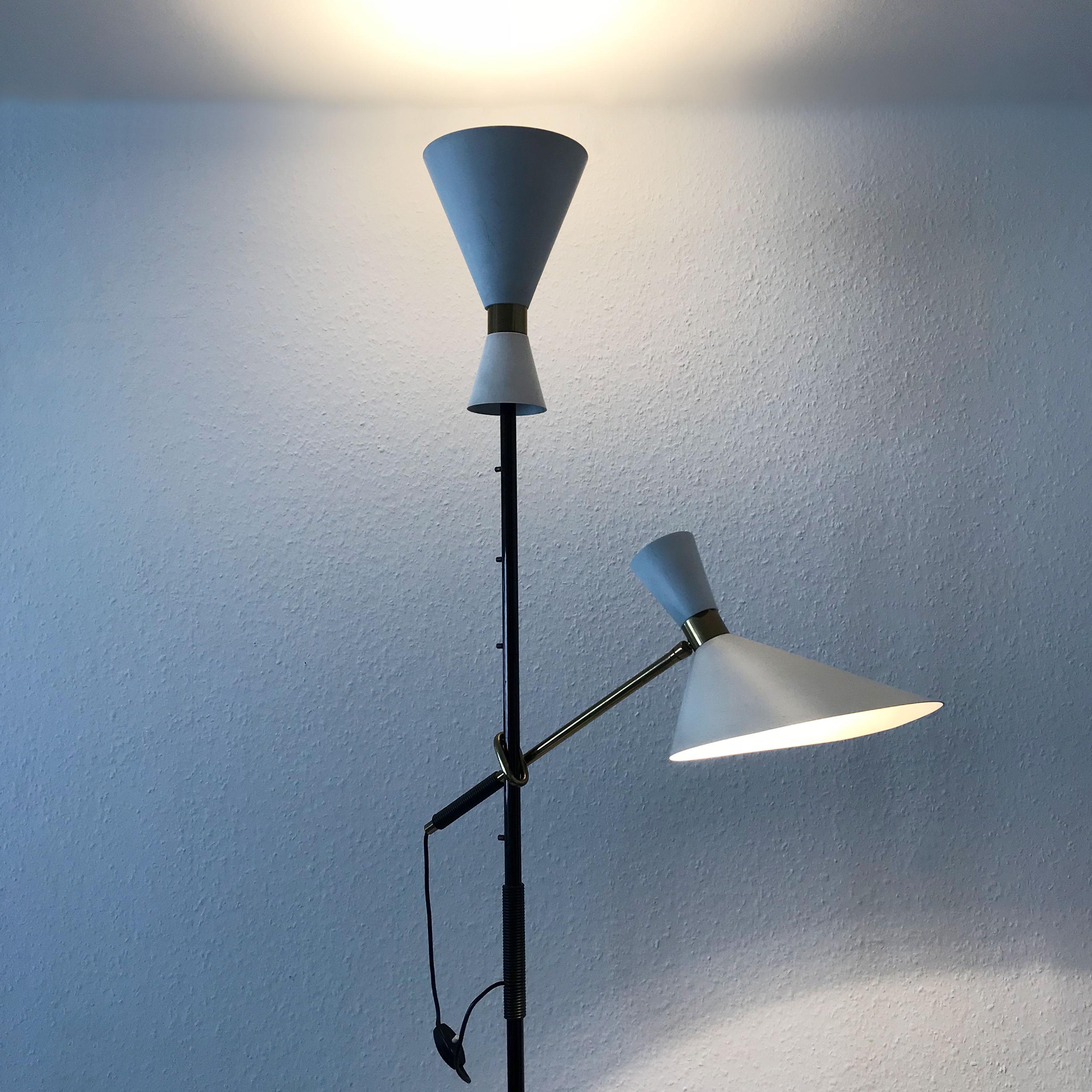 Mid-Century Modern Exceptional Pelikan Floor Lamp by Julius Theodor for J.T. Kalmar, Austria, 1950s