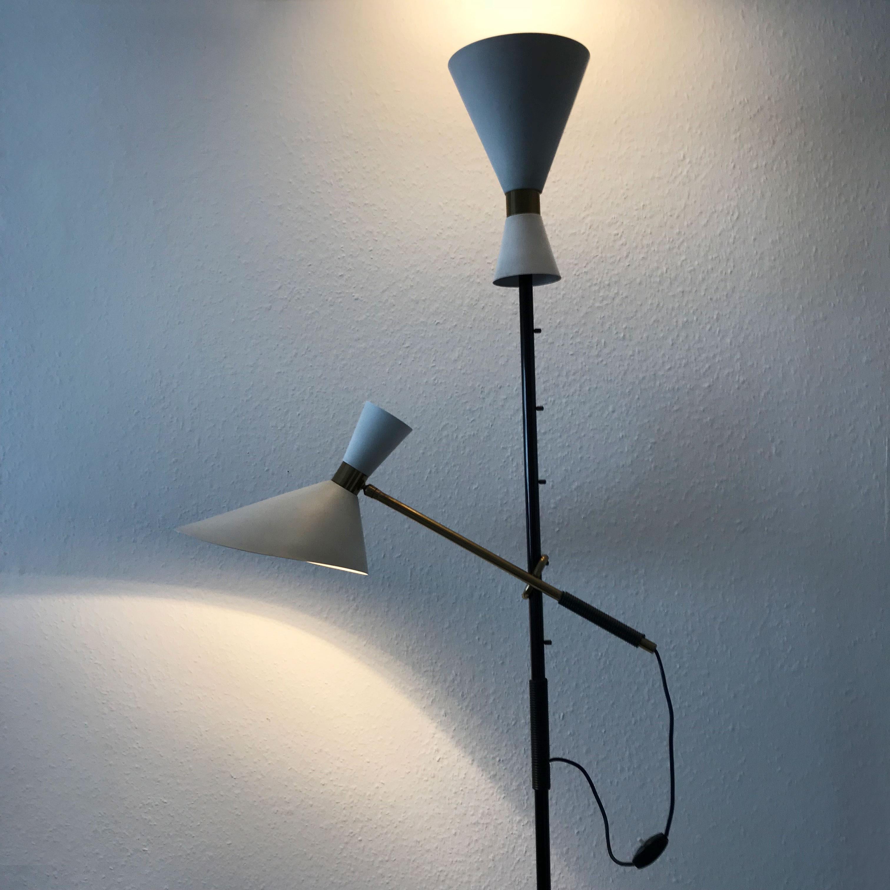 Cast Exceptional Pelikan Floor Lamp by Julius Theodor for J.T. Kalmar, Austria, 1950s